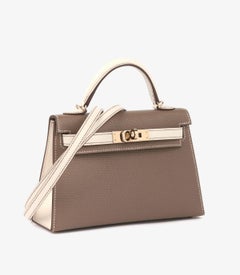 Hermès Etoupe & Nata Chèvre Mysore Leather HSS Kelly 20cm II Sellier