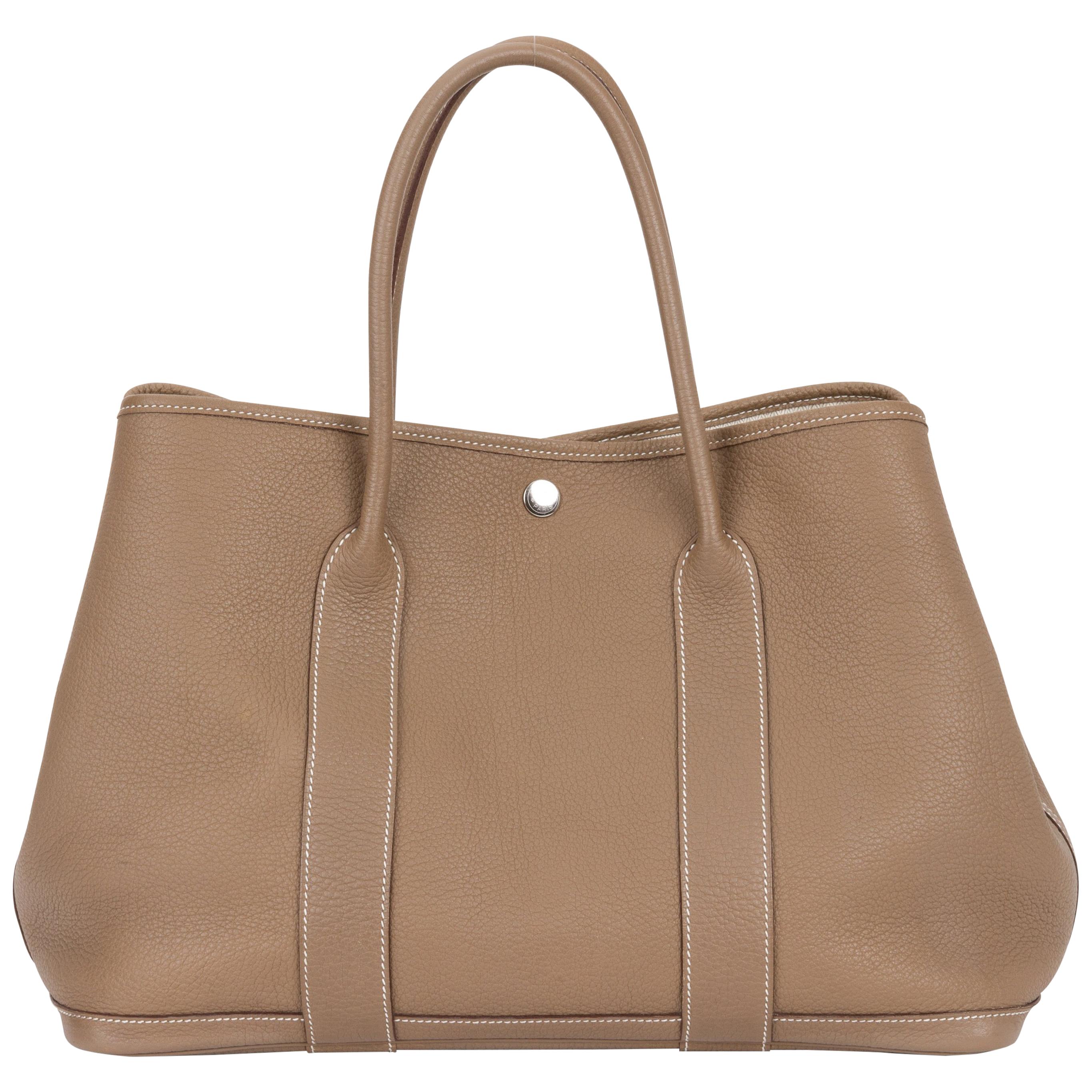 Hermes Etoupe Negonda Large Garden Party Bag