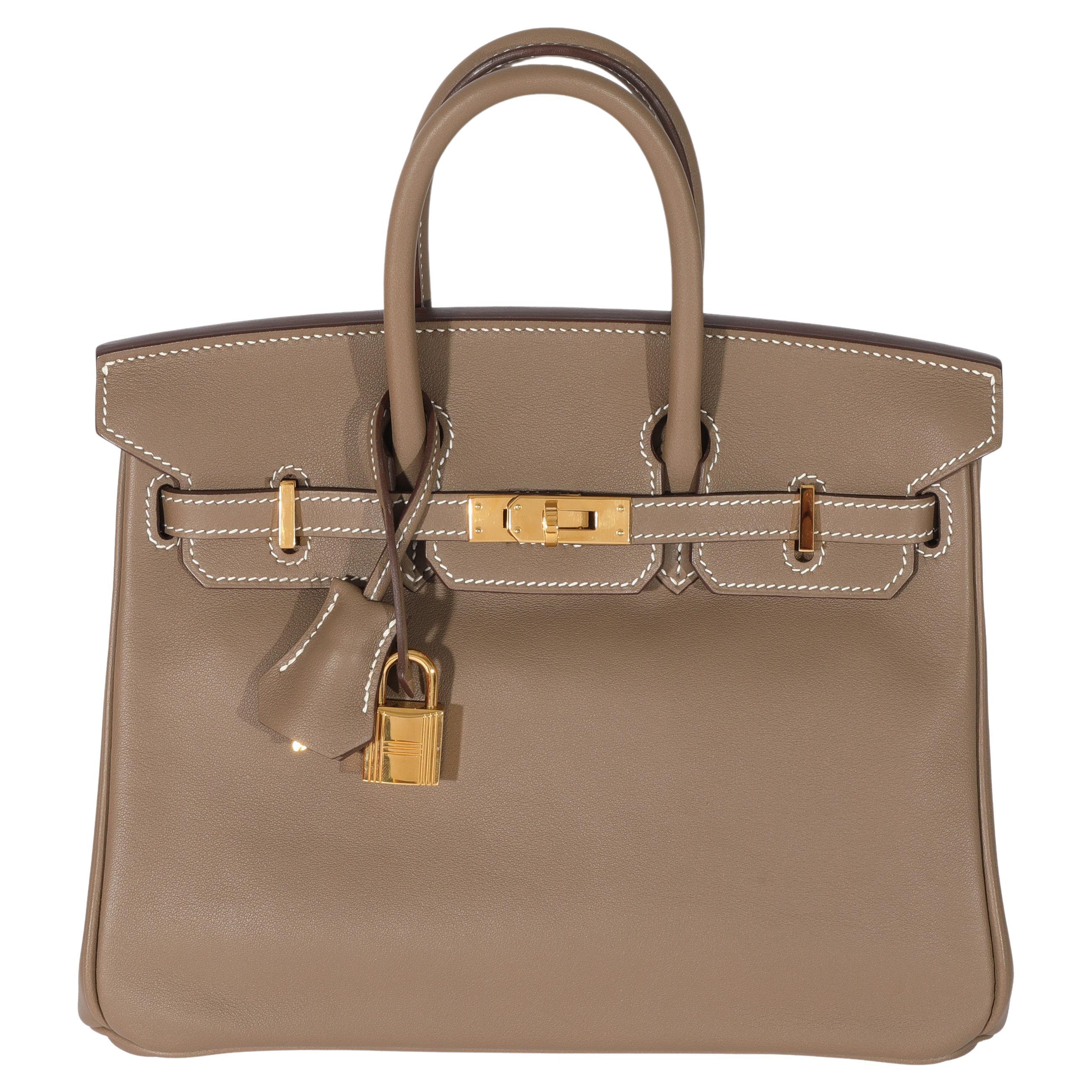 Hermes Etoupe Swift Birkin 25 GHW For Sale