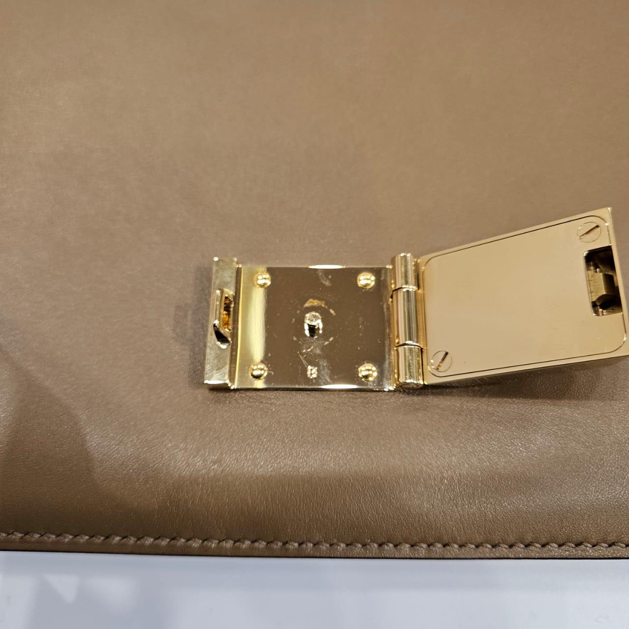 Hermes Etoupe Swift Ellan Illico Shoulder Bag For Sale 1