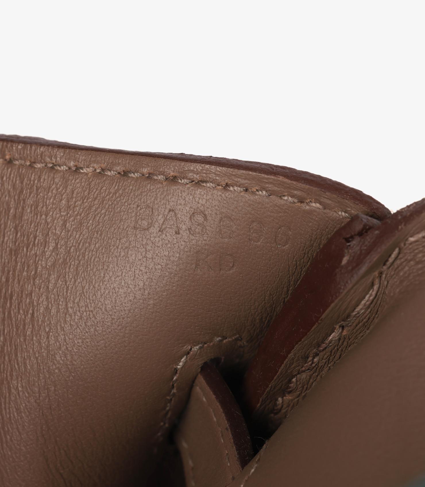 Hermès Etoupe Swift & Gris Caillou Chamois Grizzly Suede Birkin 30cm Retourne 6