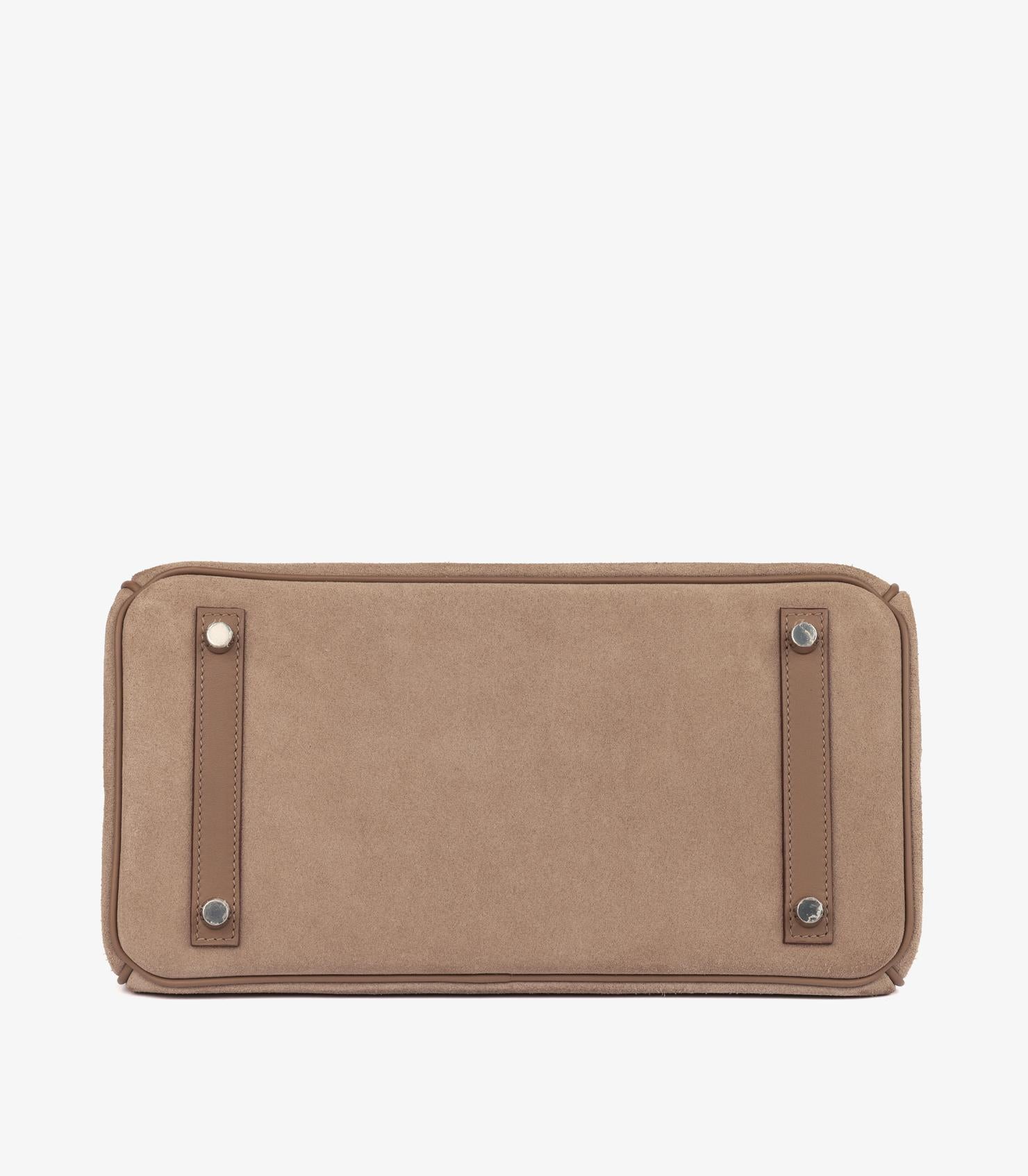Hermès Etoupe Swift & Gris Caillou Chamois Grizzly Suede Birkin 30cm Retourne 2