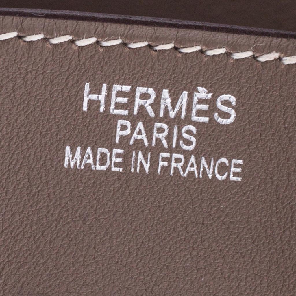 Hermes Etoupe Swift Leather Palladium Hardware Birkin 35 Bag 1