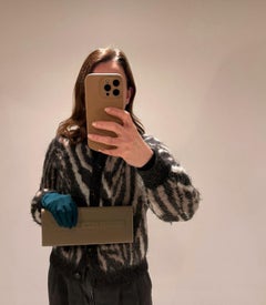 Hermès Etoupe Swift Leather Shadow Birkin Cut Clutch