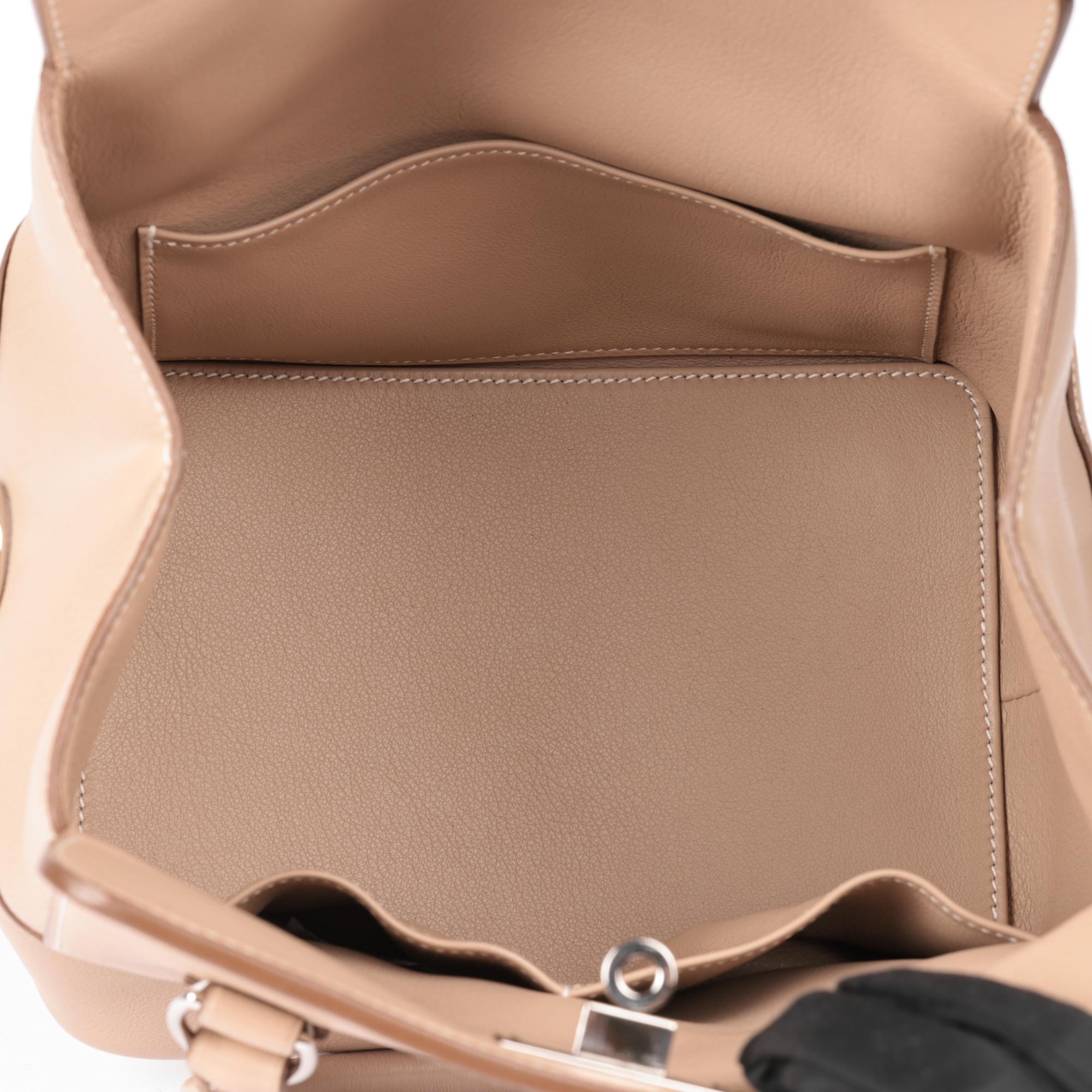 HERMÈS Etoupe Swift Leather Toolbox 20 6