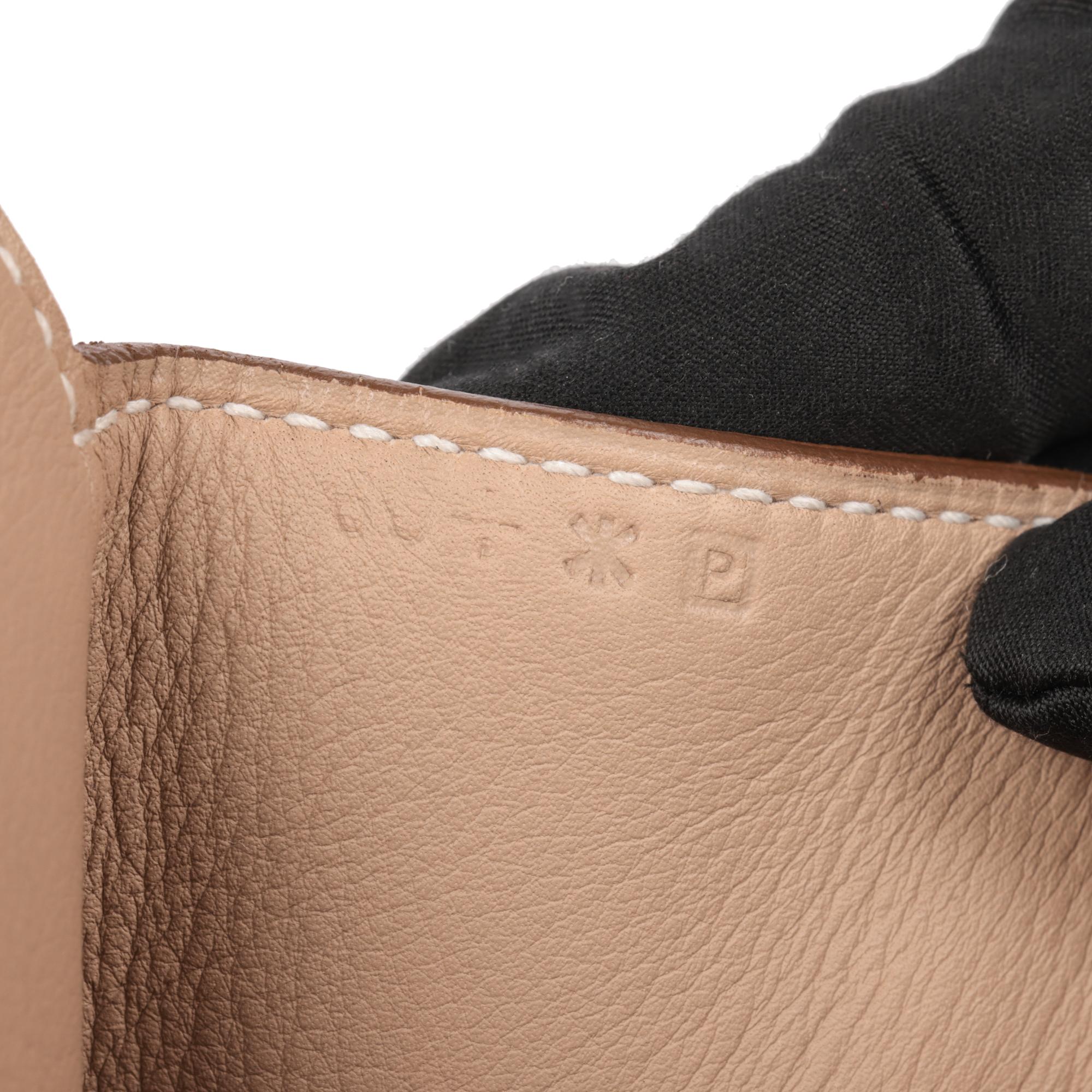 HERMÈS Etoupe Swift Leather Toolbox 20 7