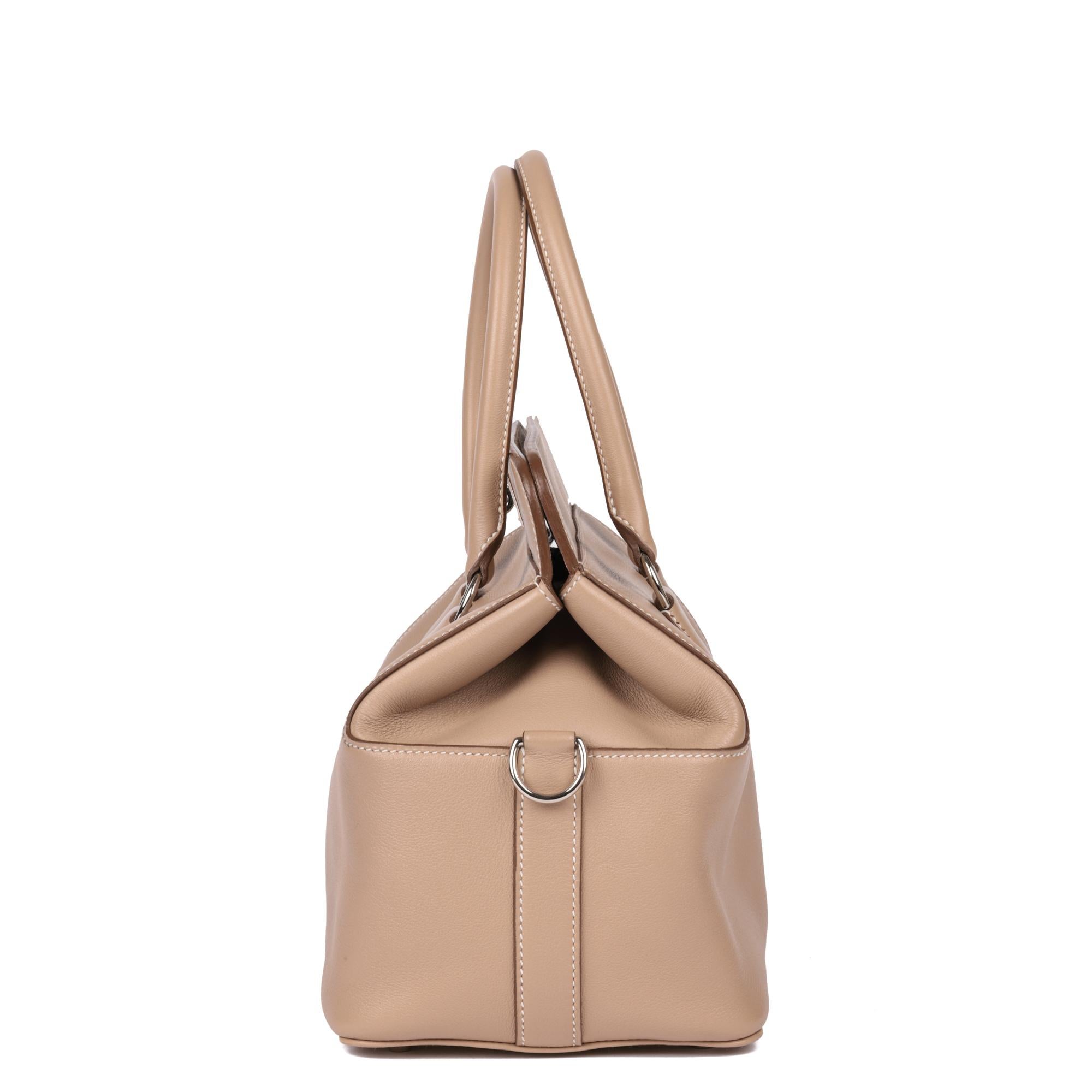 Women's HERMÈS Etoupe Swift Leather Toolbox 20