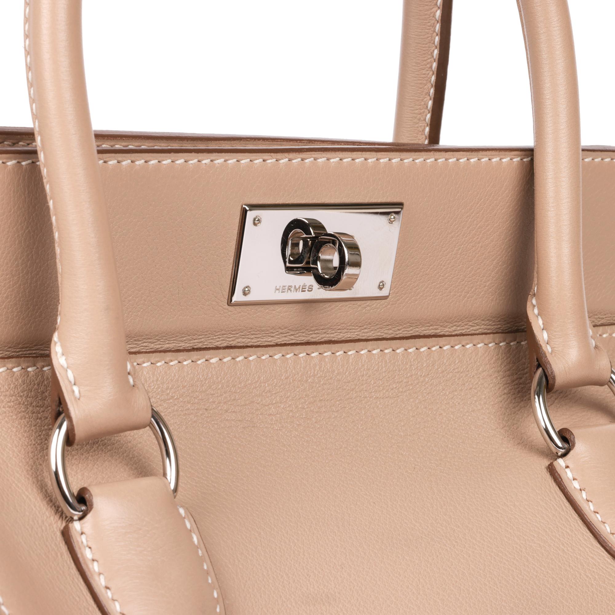 HERMÈS Etoupe Swift Leather Toolbox 20 3