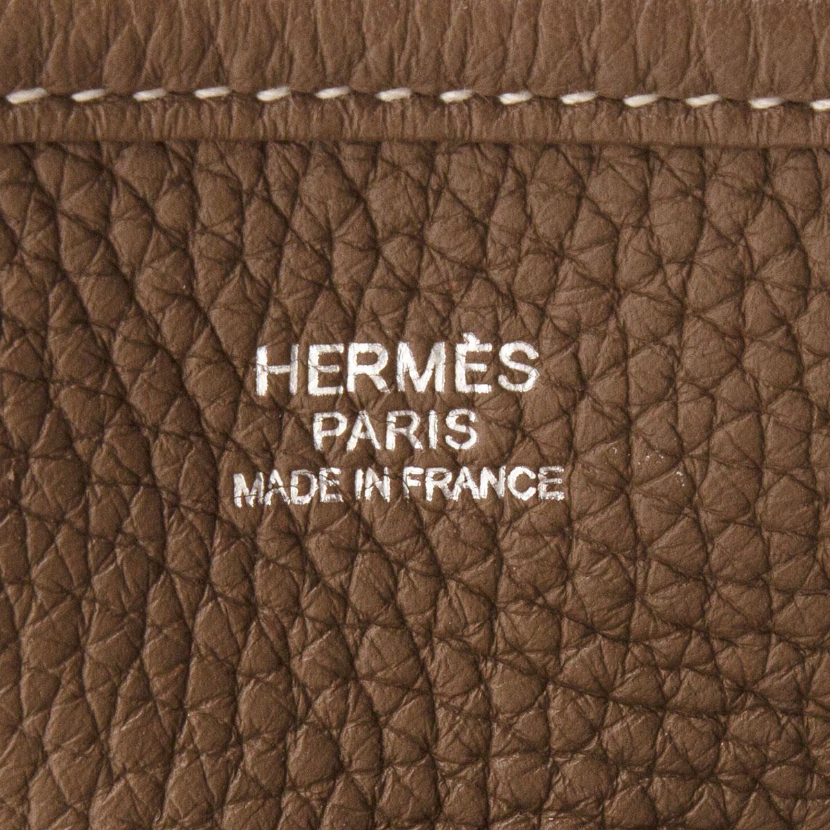 HERMES Etoupe taupe Clemence Leder EVELYNE III 29 Crossbody Tasche 2