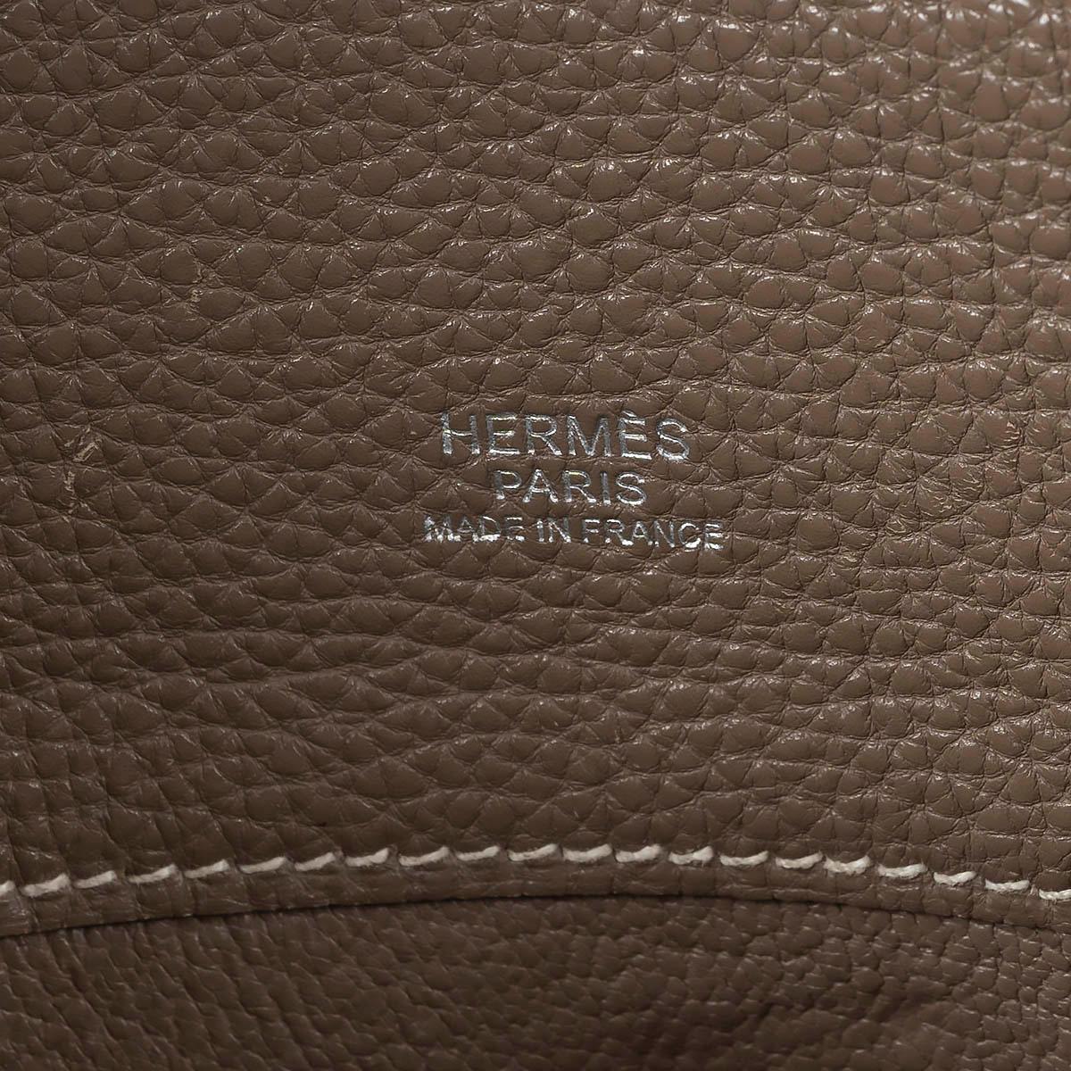 HERMES Etoupe taupe Clemence leather SO KELLY 22 Hobo Bag For Sale 3
