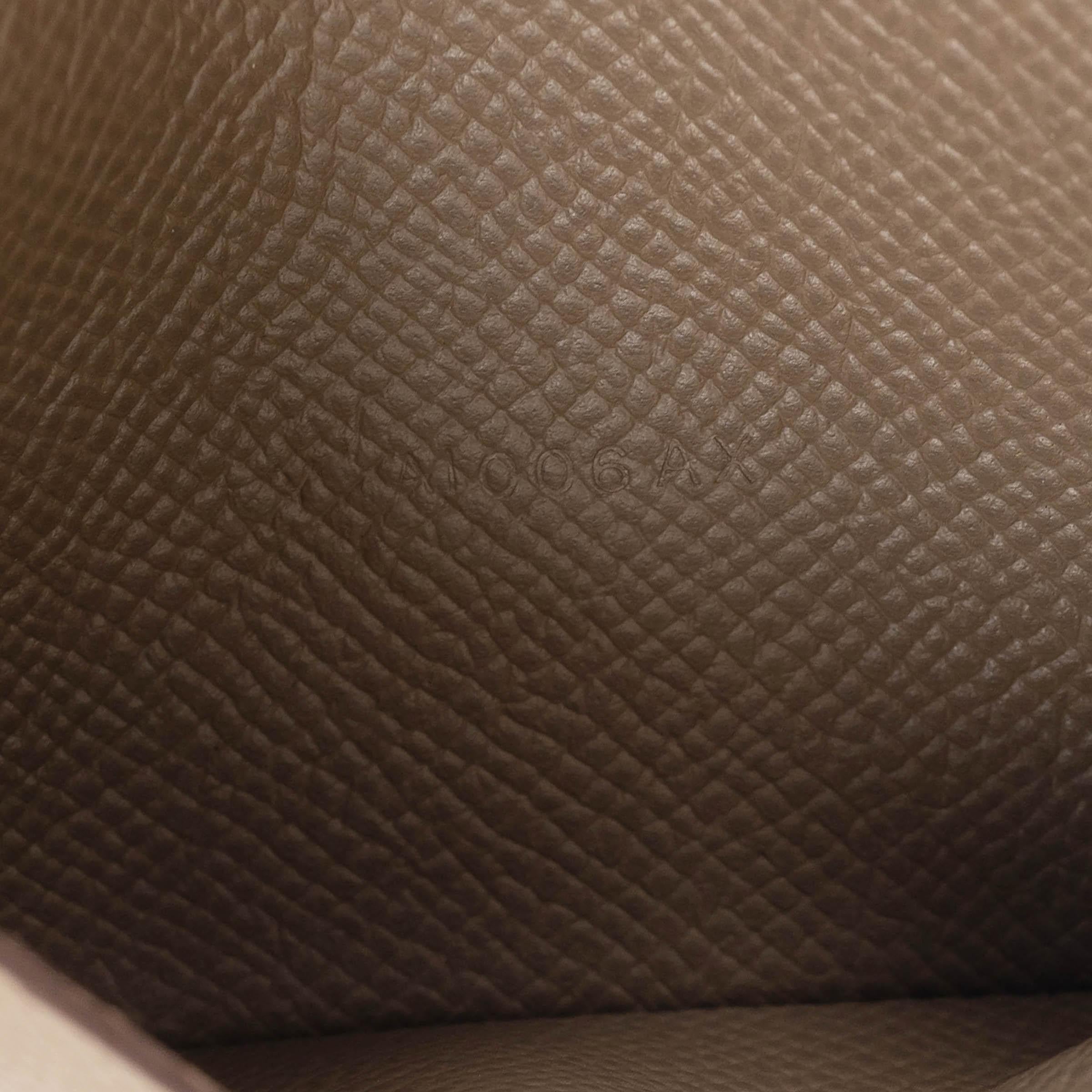 HERMES Etoupe taupe Epsom leather BEARN MINI Wallet Phw For Sale 1