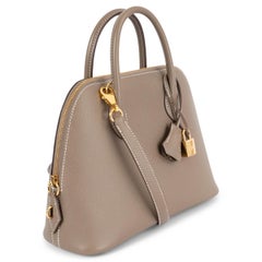 HERMES Etoupe taupe Epsom leather BOLIDE 27 Shoulder Bag