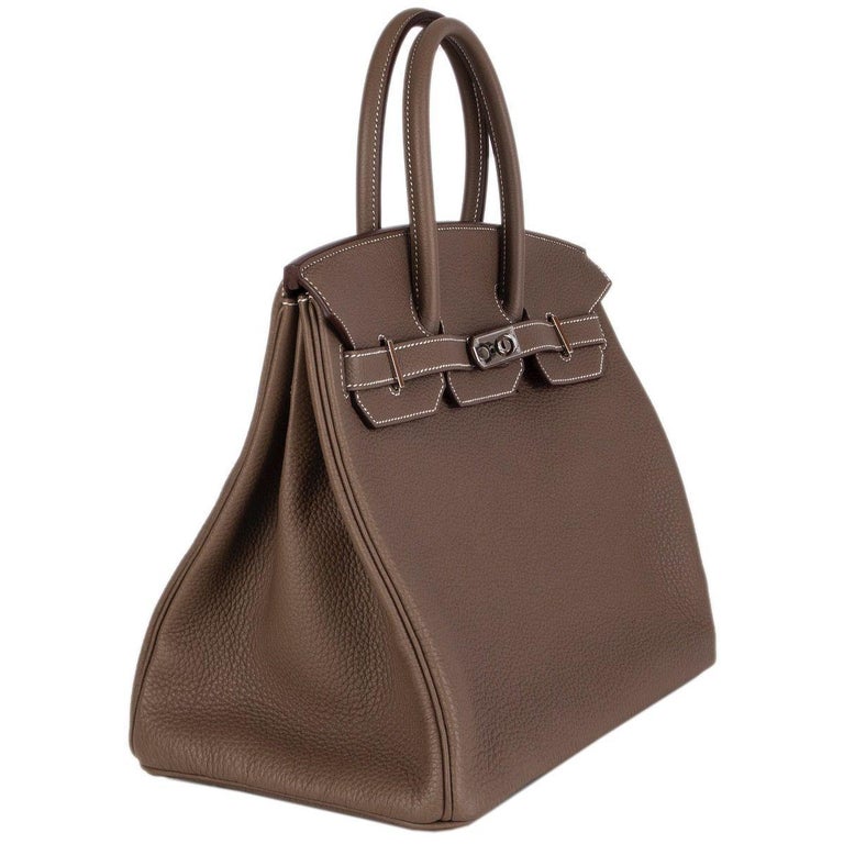 HERMÈS Women's Birkin Bag 35 Leather in Taupe