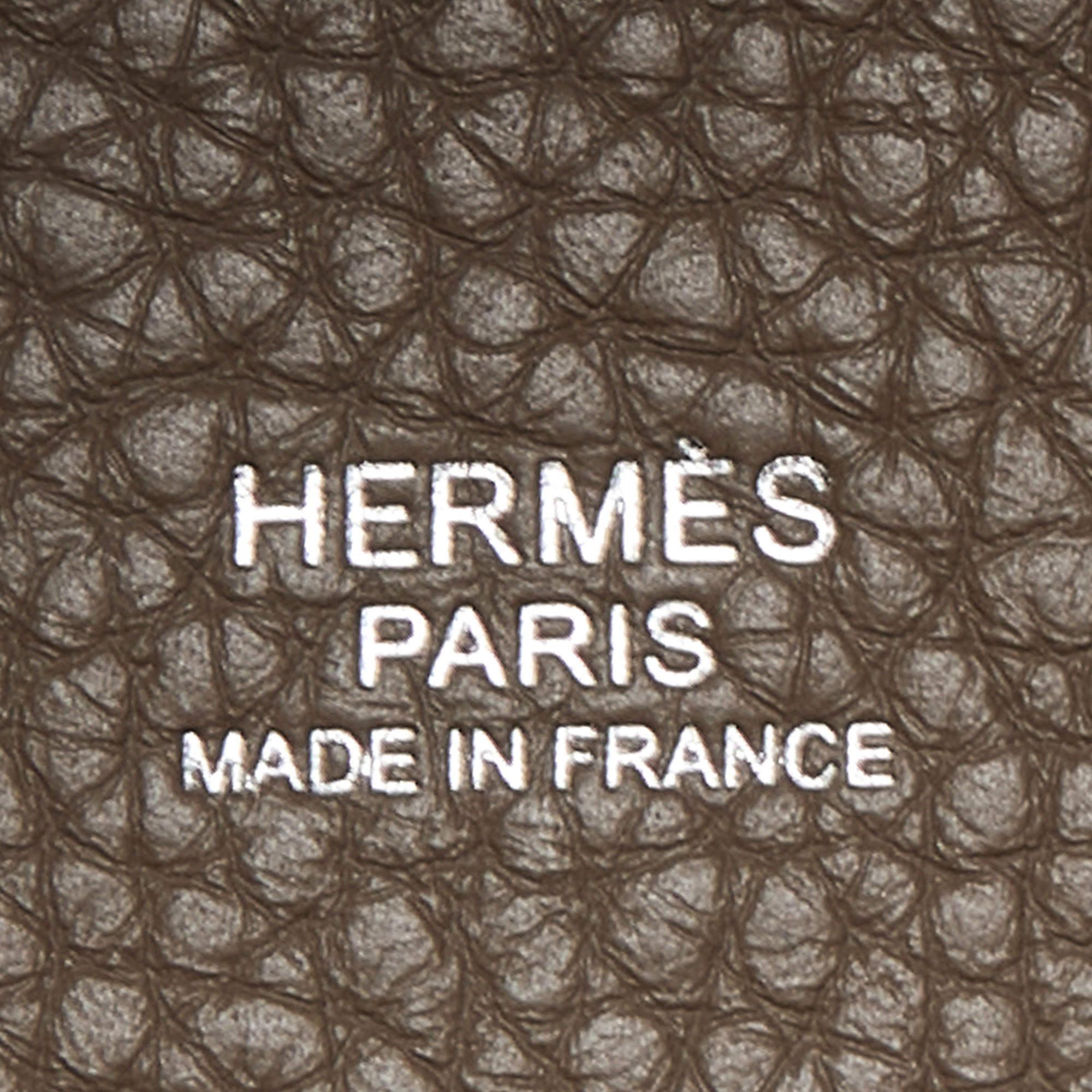 Hermes Etoupe Taurillon Clemence Leather Picotin Lock 22 Bag 4