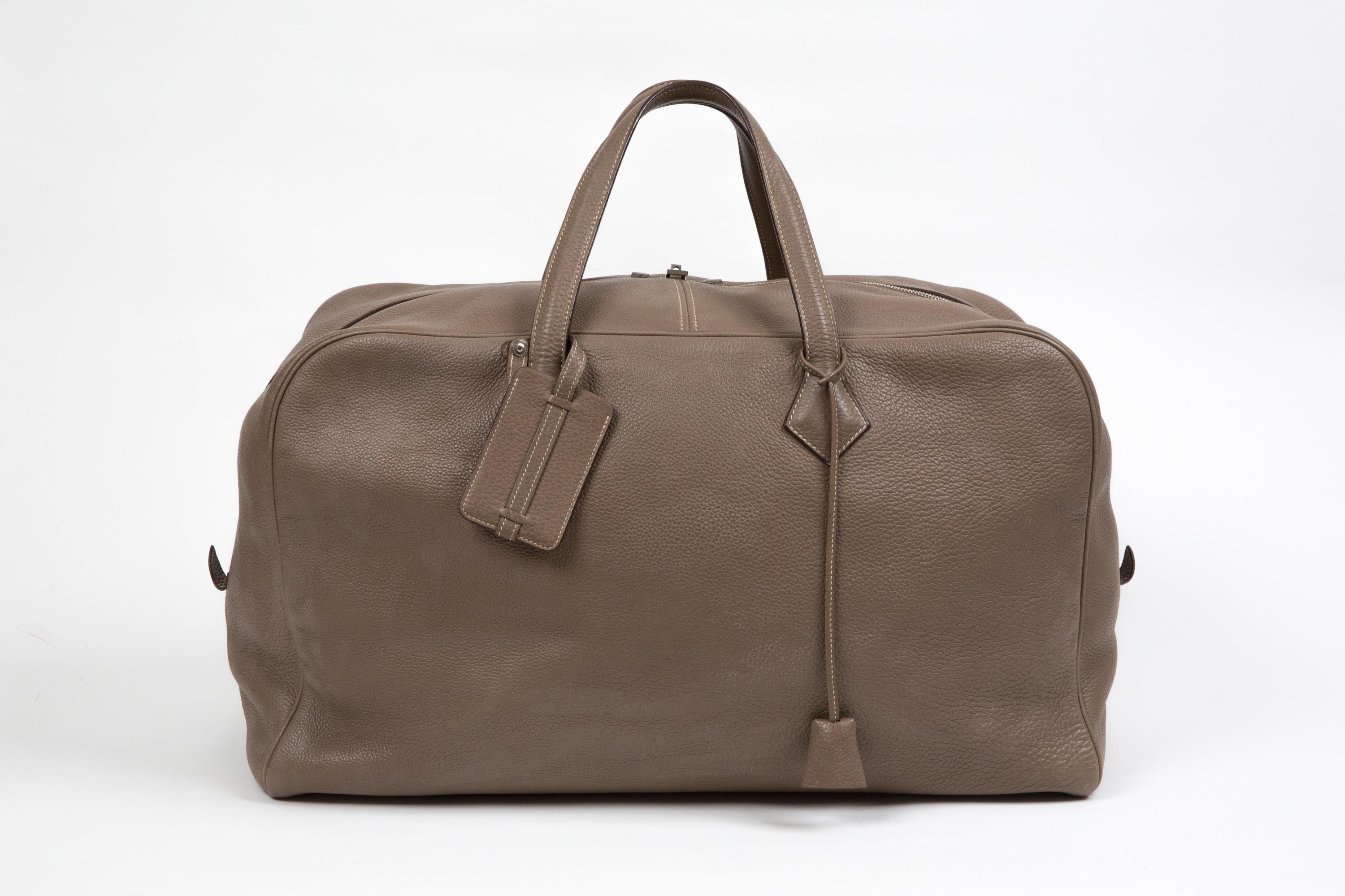 Hermes Etoupe Taurillon Victoria Large 50 Bag 9