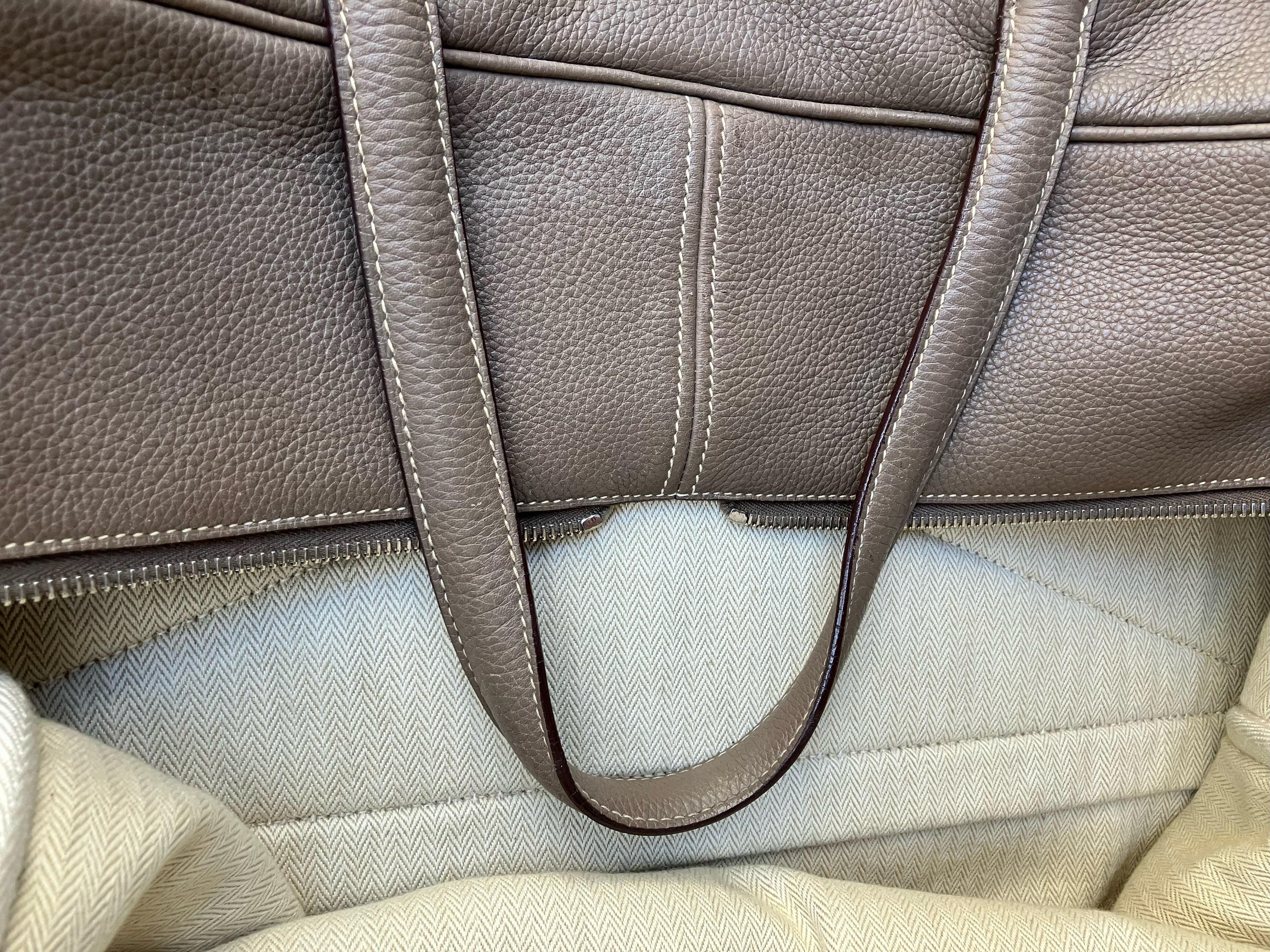 Hermes Etoupe Taurillon Victoria Large 50 Bag 12