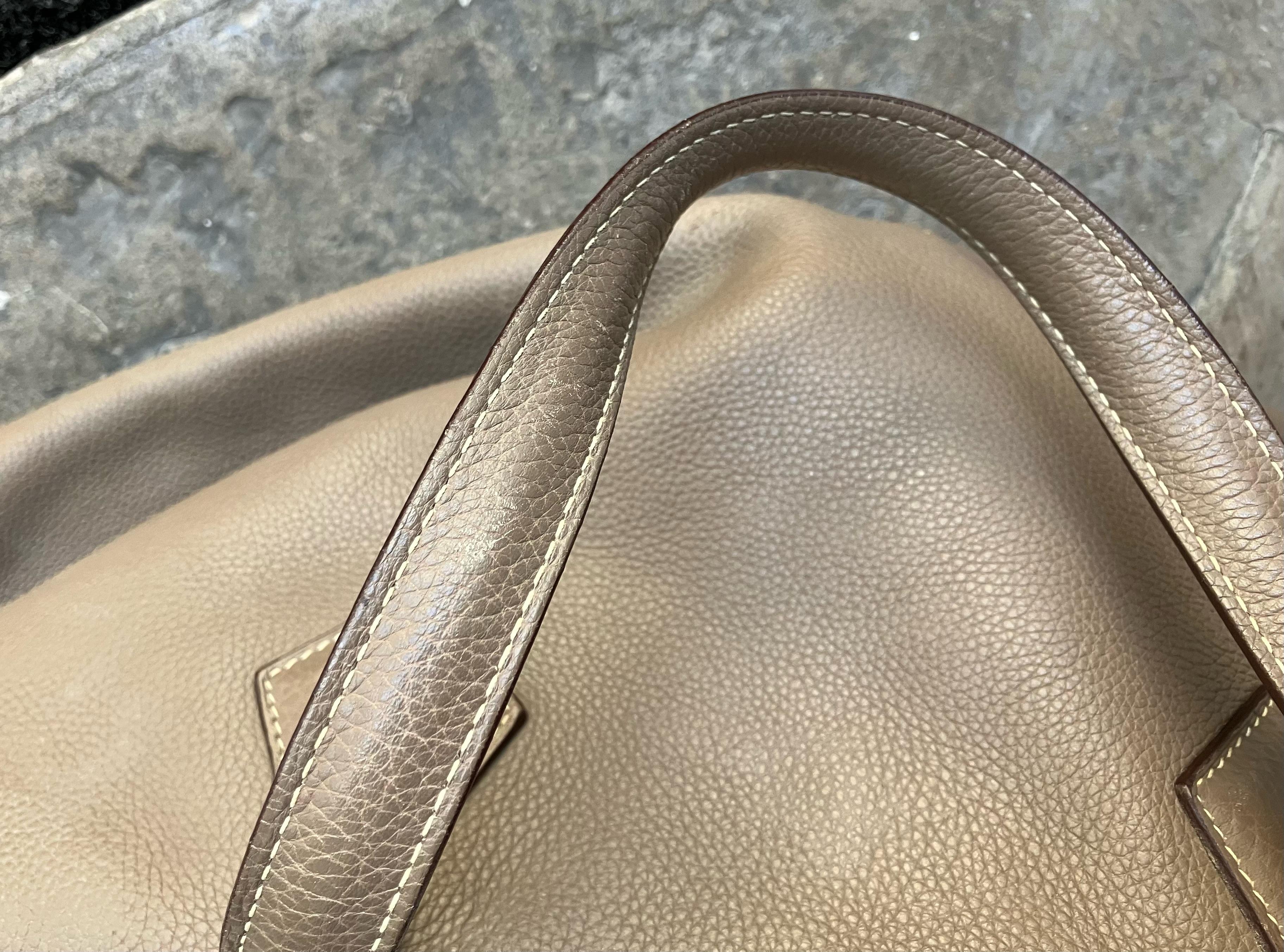 Hermes Etoupe Taurillon Victoria Large 50 Bag 13