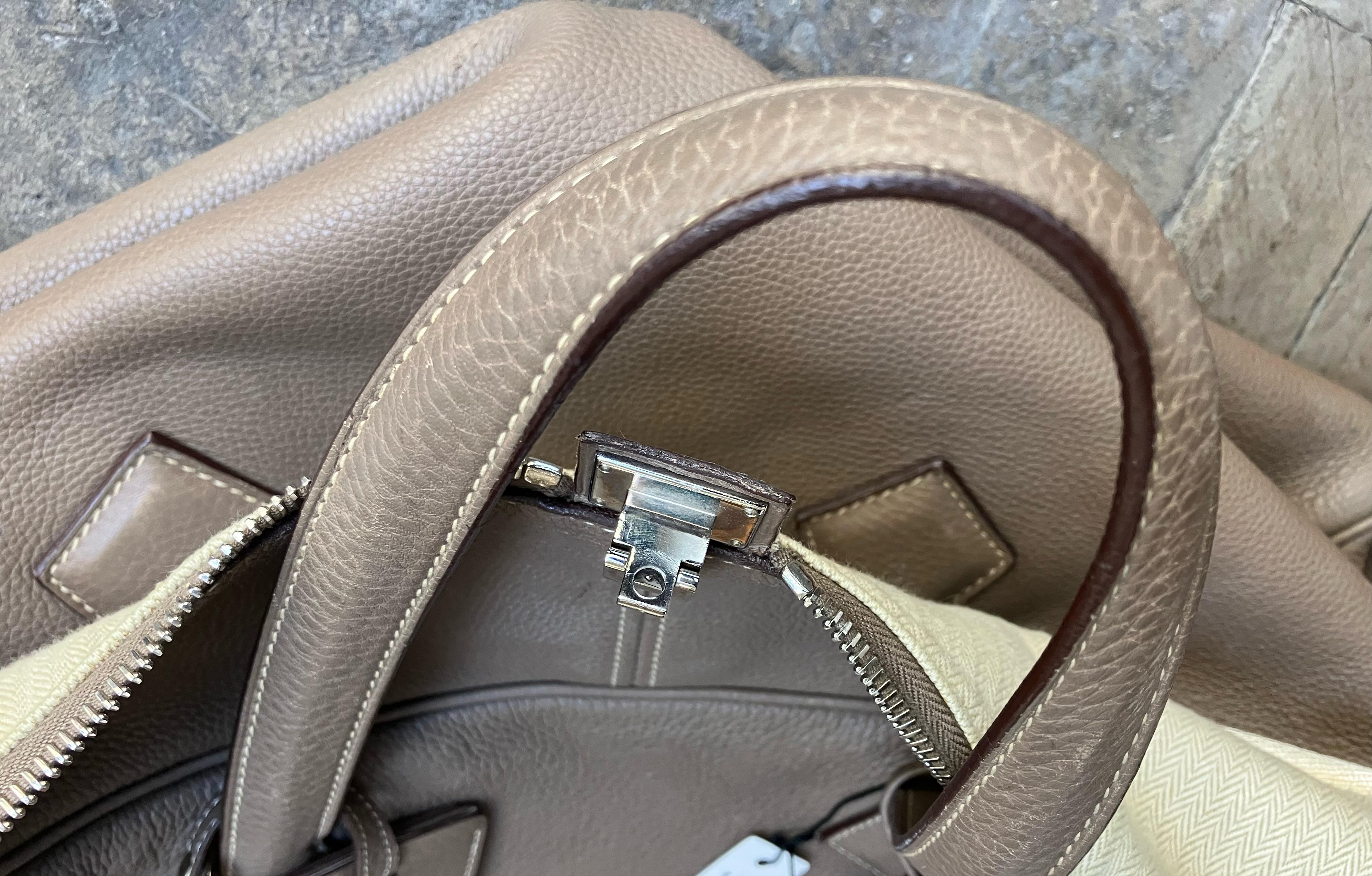 Hermes Etoupe Taurillon Victoria Large 50 Bag 14
