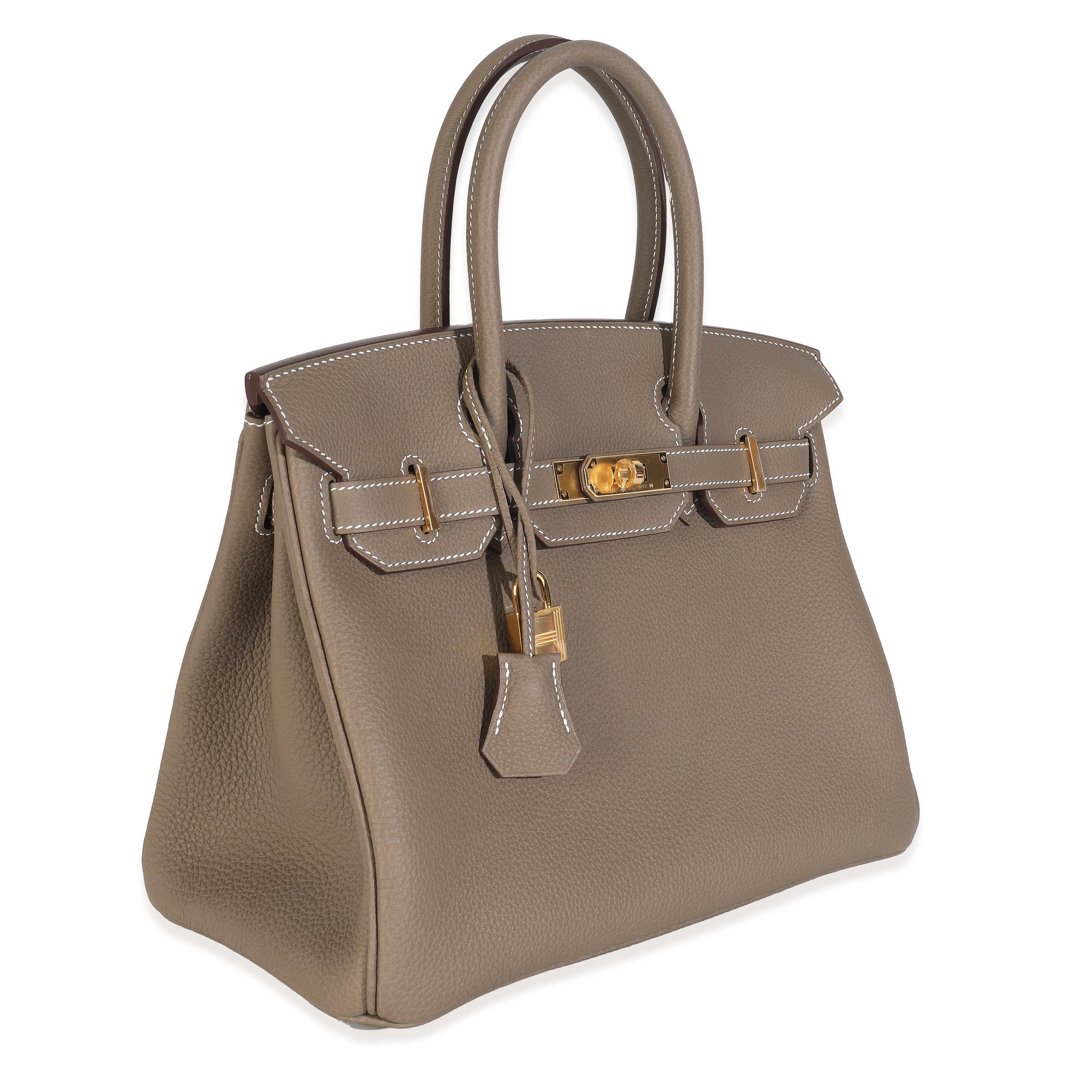 Hermès Etoupe Togo Birkin 30 GHW Neuf - En vente à New York, NY