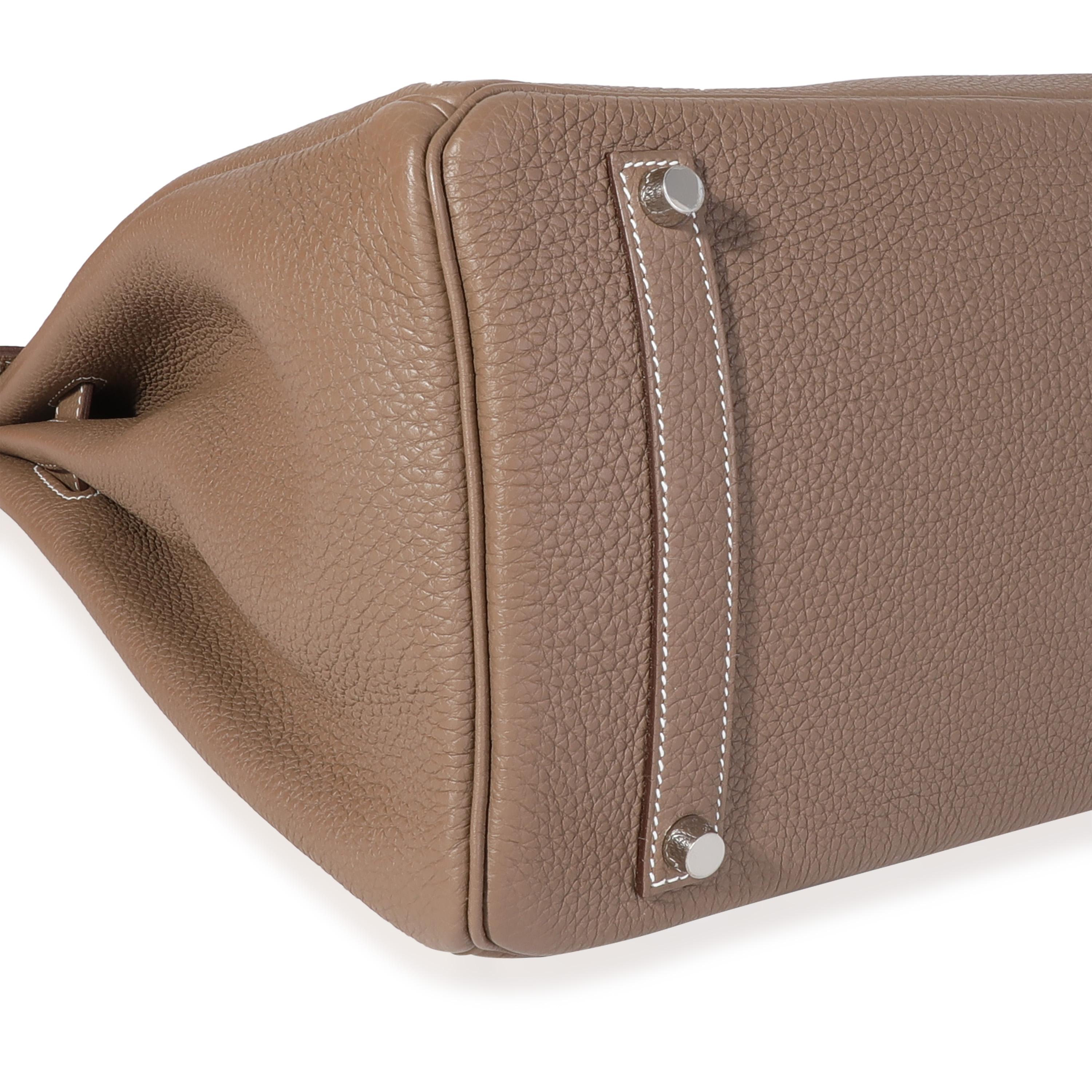 Brown Hermès Etoupe Togo Birkin 35 PHW
