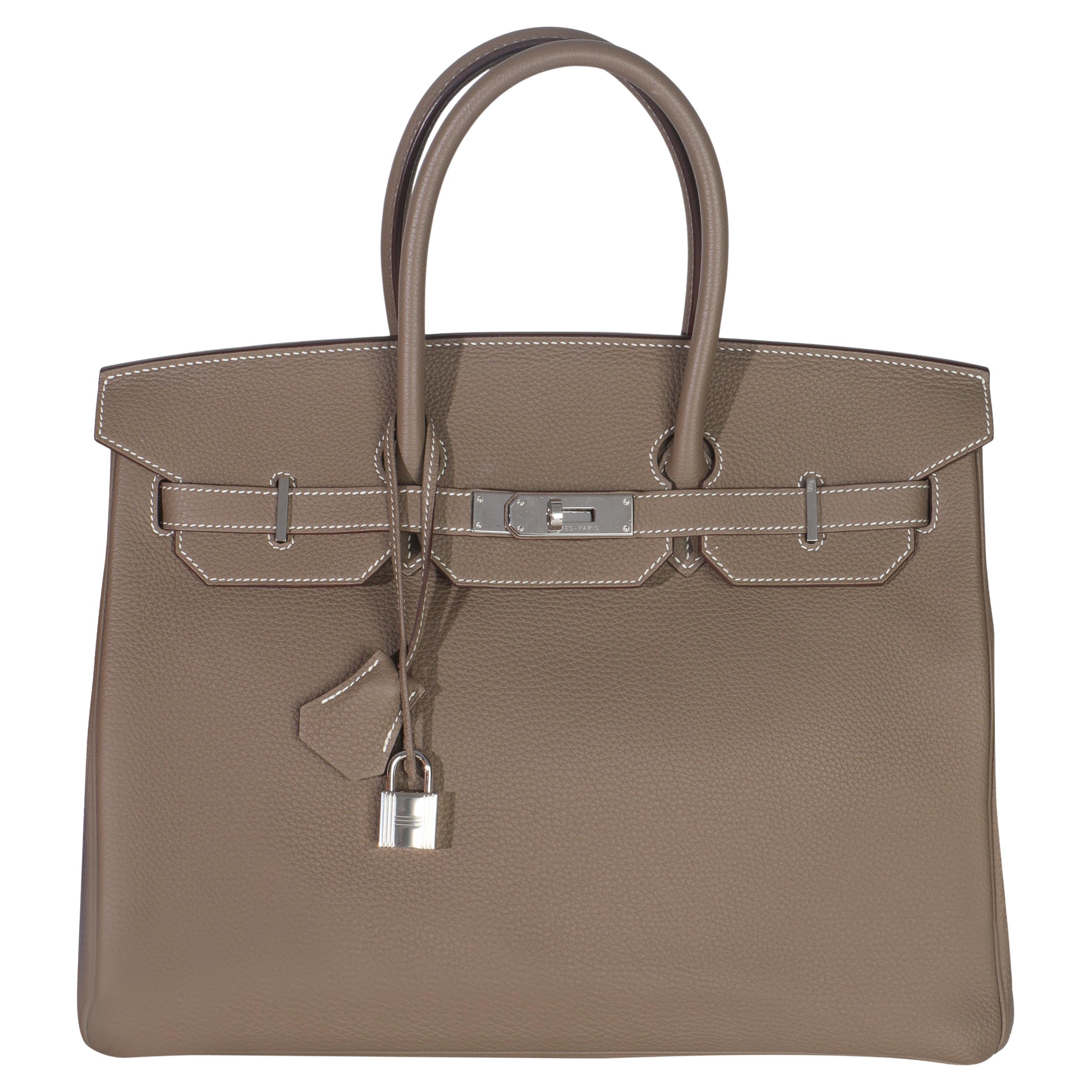 Hermès Etoupe Togo Birkin 35 PHW