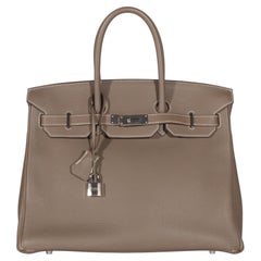 Hermès Etoupe Togo Birkin 35 PHW