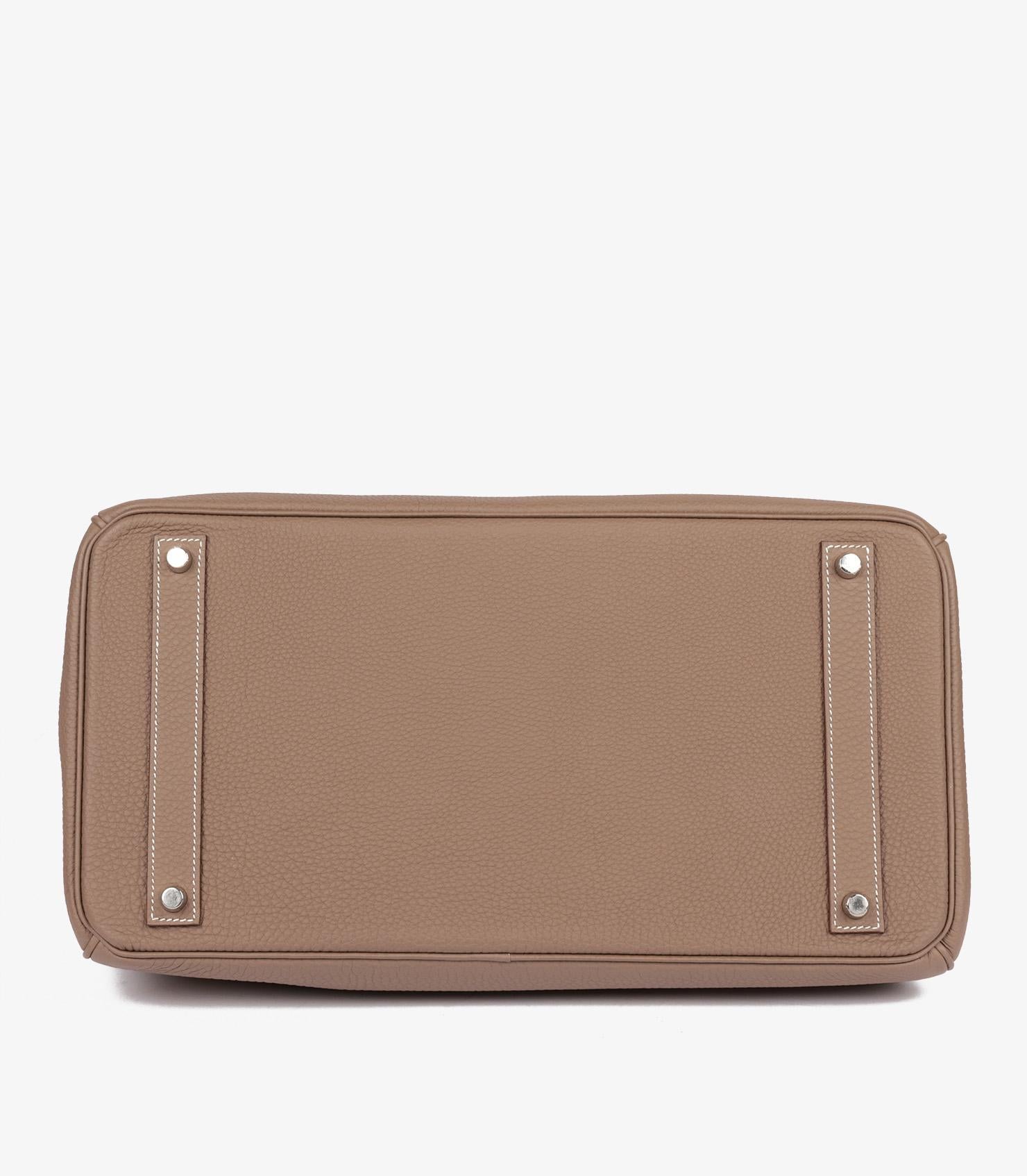 Hermès Etoupe Togo Leather Birkin 40cm Retourne 2