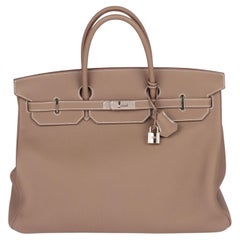 Hermès Etoupe Togo Leather Birkin 40cm Retourne