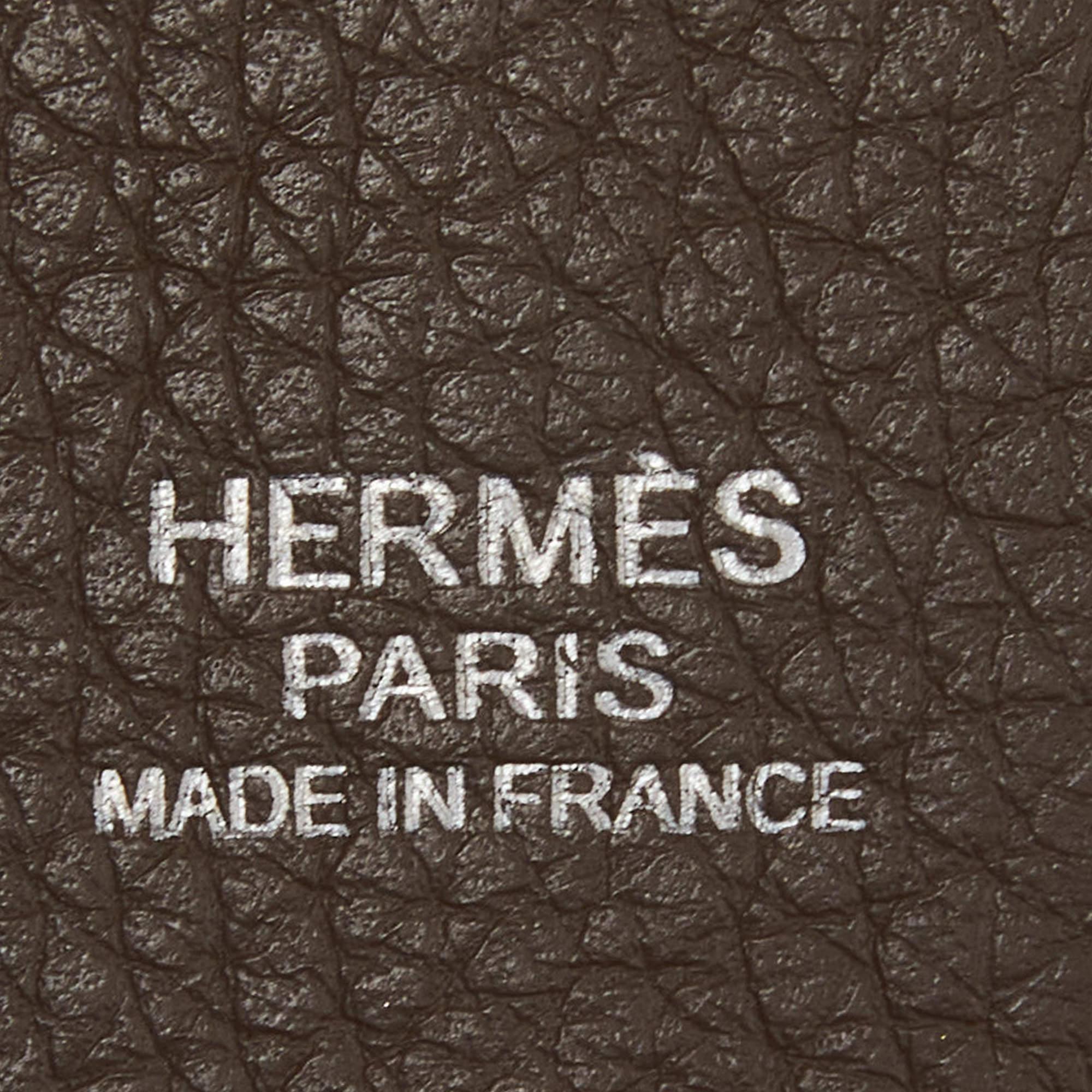 Hermes Etoupe Togo Leather Evelyne III GM Bag In Good Condition In Dubai, Al Qouz 2