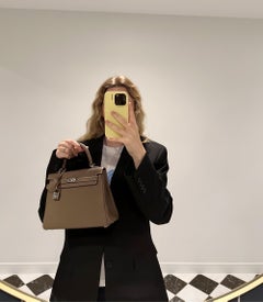Hermès Etoupe Togo Leather Kelly 25cm Retourne