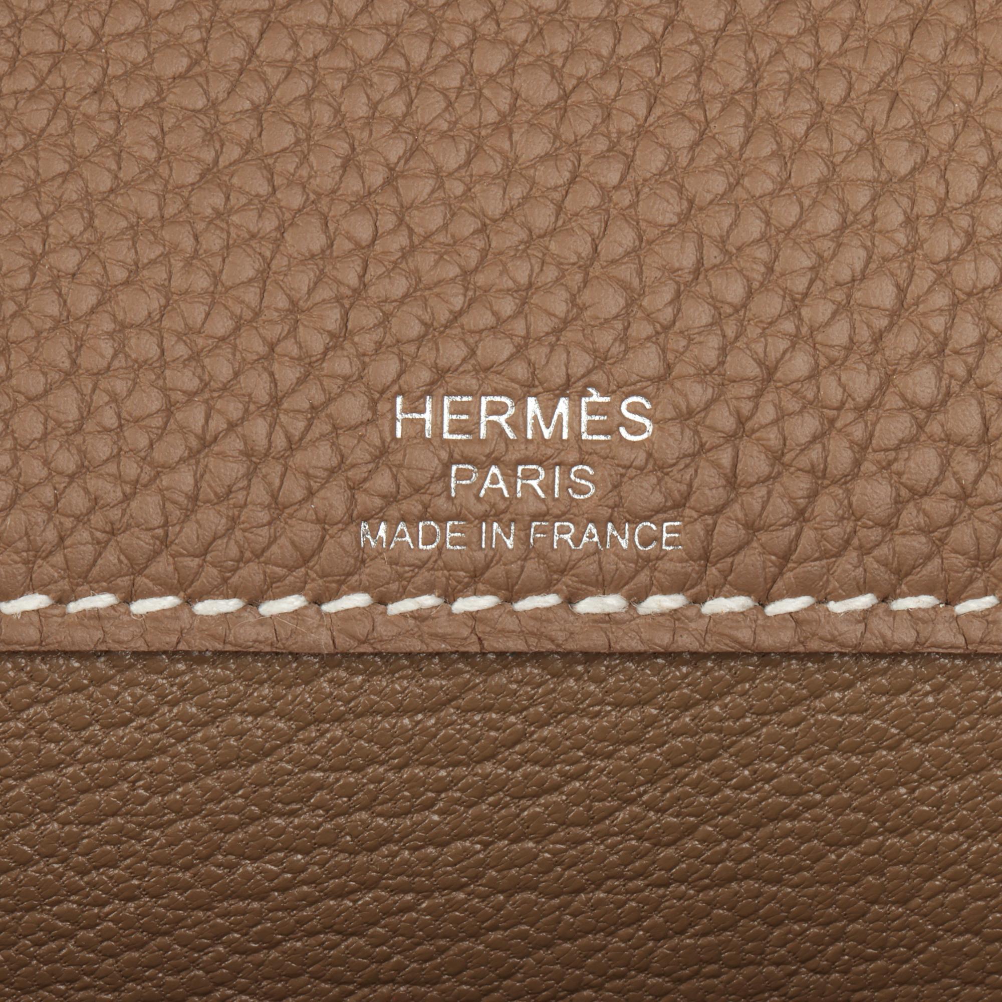 Hermès Étoupe Togo Leather Kelly Depeches 25cm Pochette 2