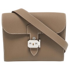 Hermès Etoupe Togo Leder Sac A Depeches 21 Tasche