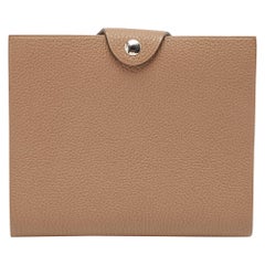 Hermes Etoupe Togo Leather Ulysse PM Notebook Cover
