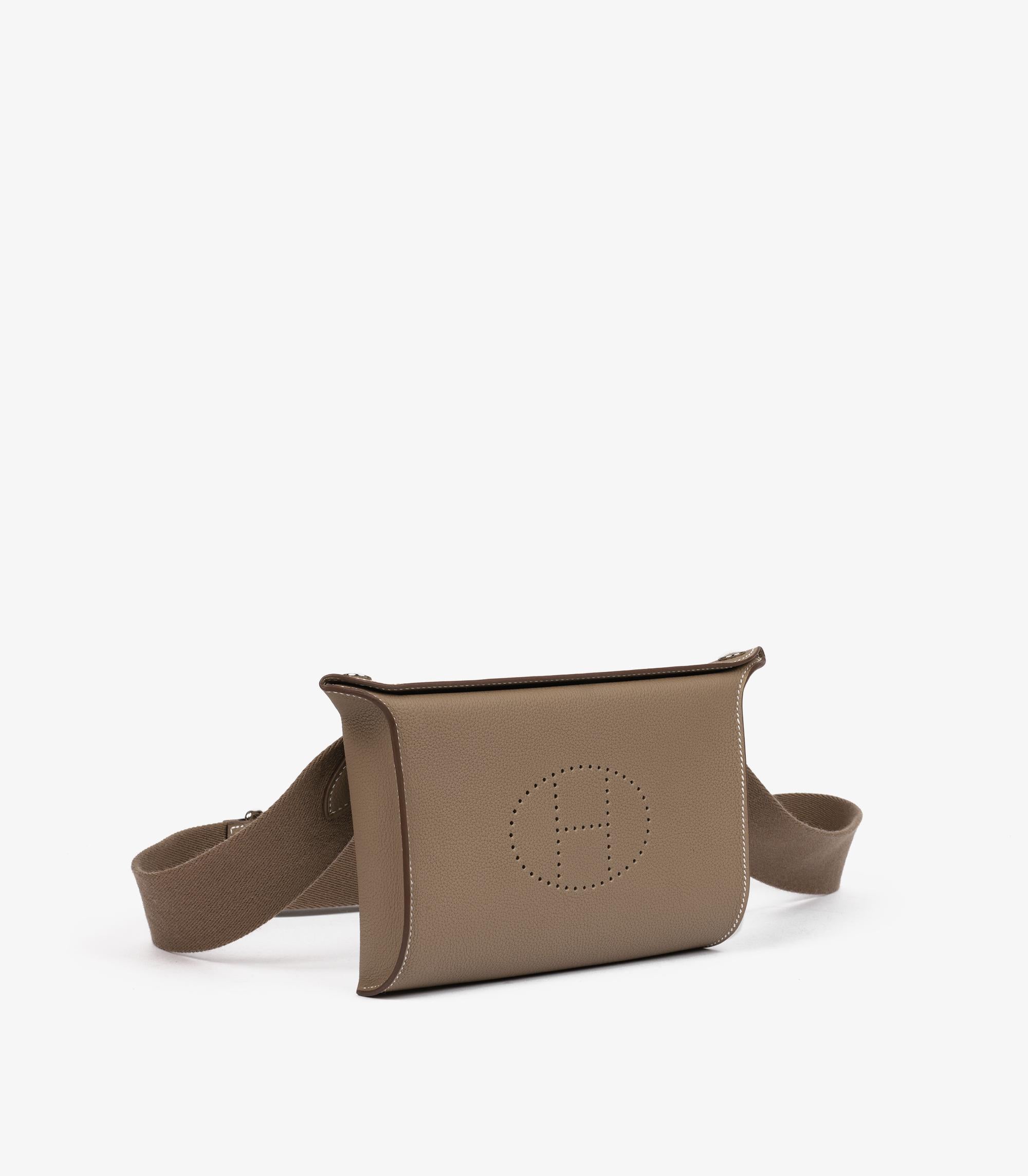 Brown Hermès Etoupe Togo Leather Videpoches For Sale
