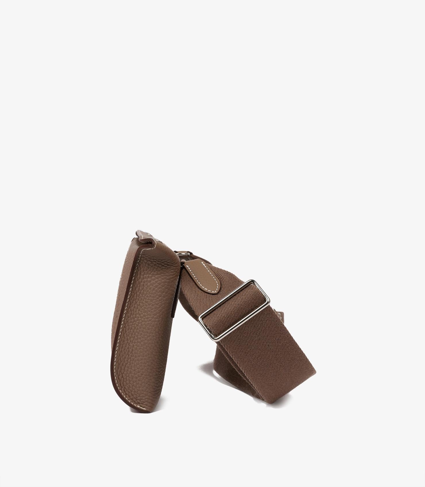 Hermès Etoupe Togo Leather Videpoches In Excellent Condition For Sale In Bishop's Stortford, Hertfordshire