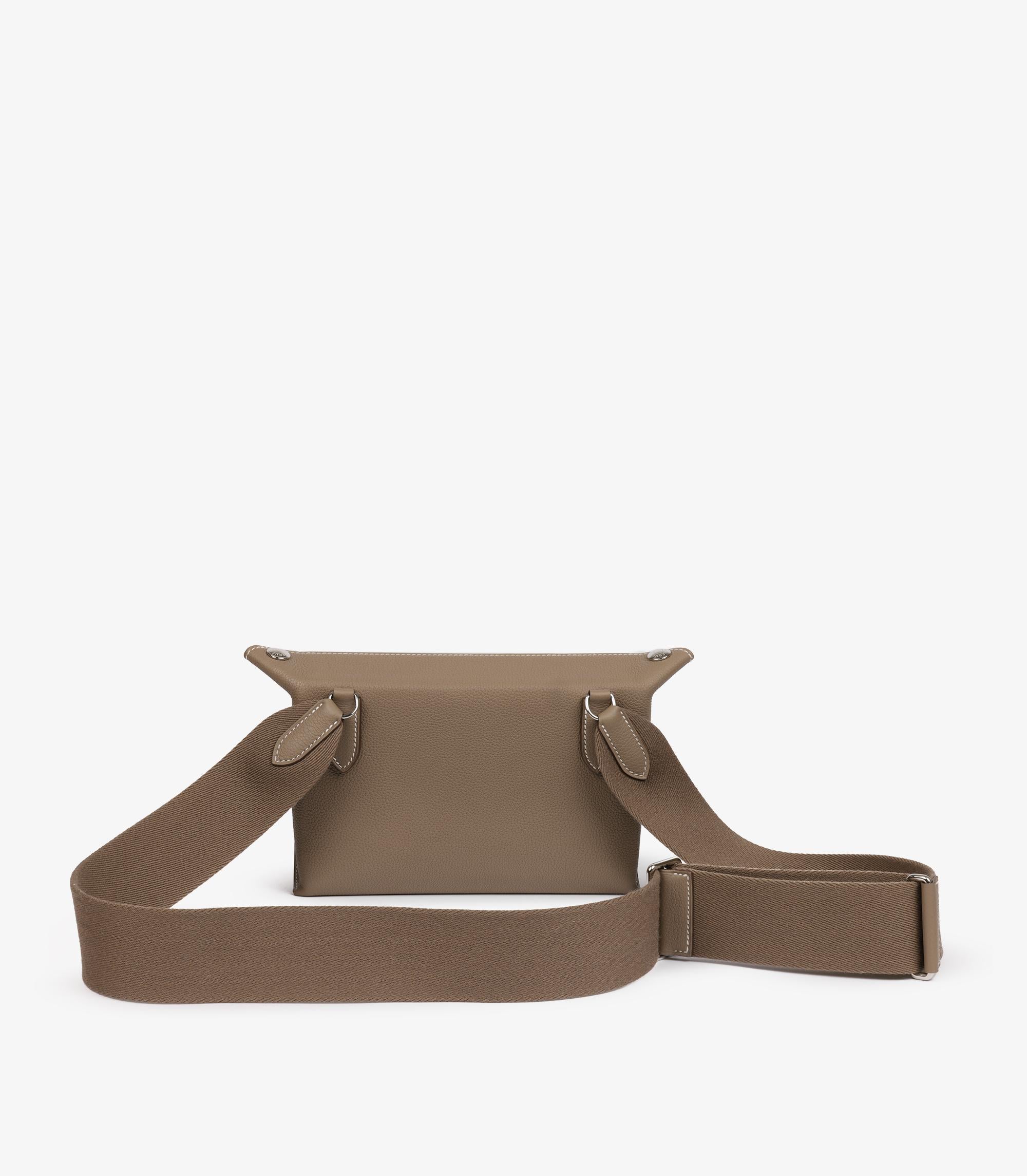 Hermès Etoupe Togo Leather Videpoches In Excellent Condition For Sale In Bishop's Stortford, Hertfordshire