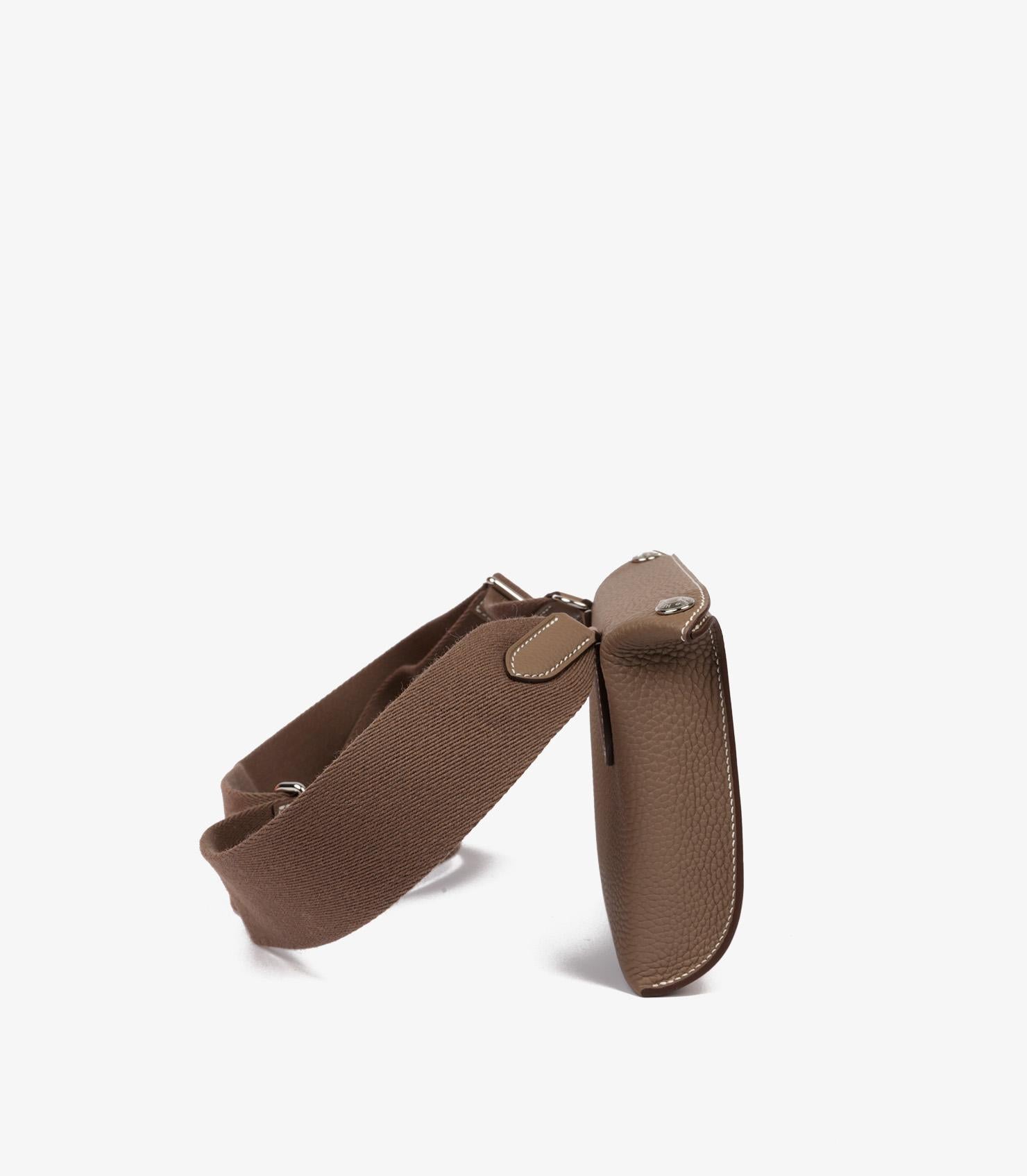 Women's or Men's Hermès Etoupe Togo Leather Videpoches For Sale