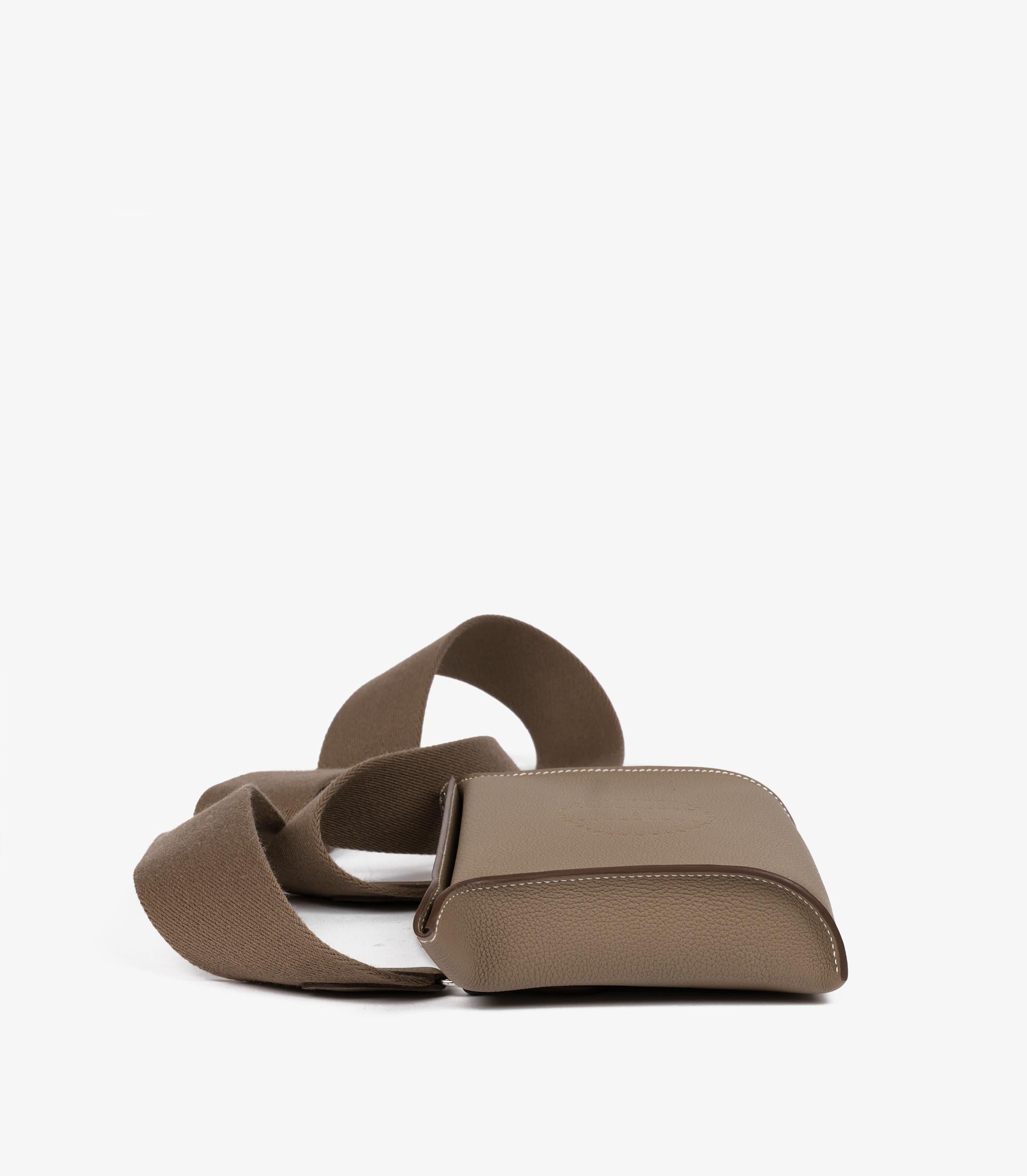 Women's or Men's Hermès Etoupe Togo Leather Videpoches For Sale
