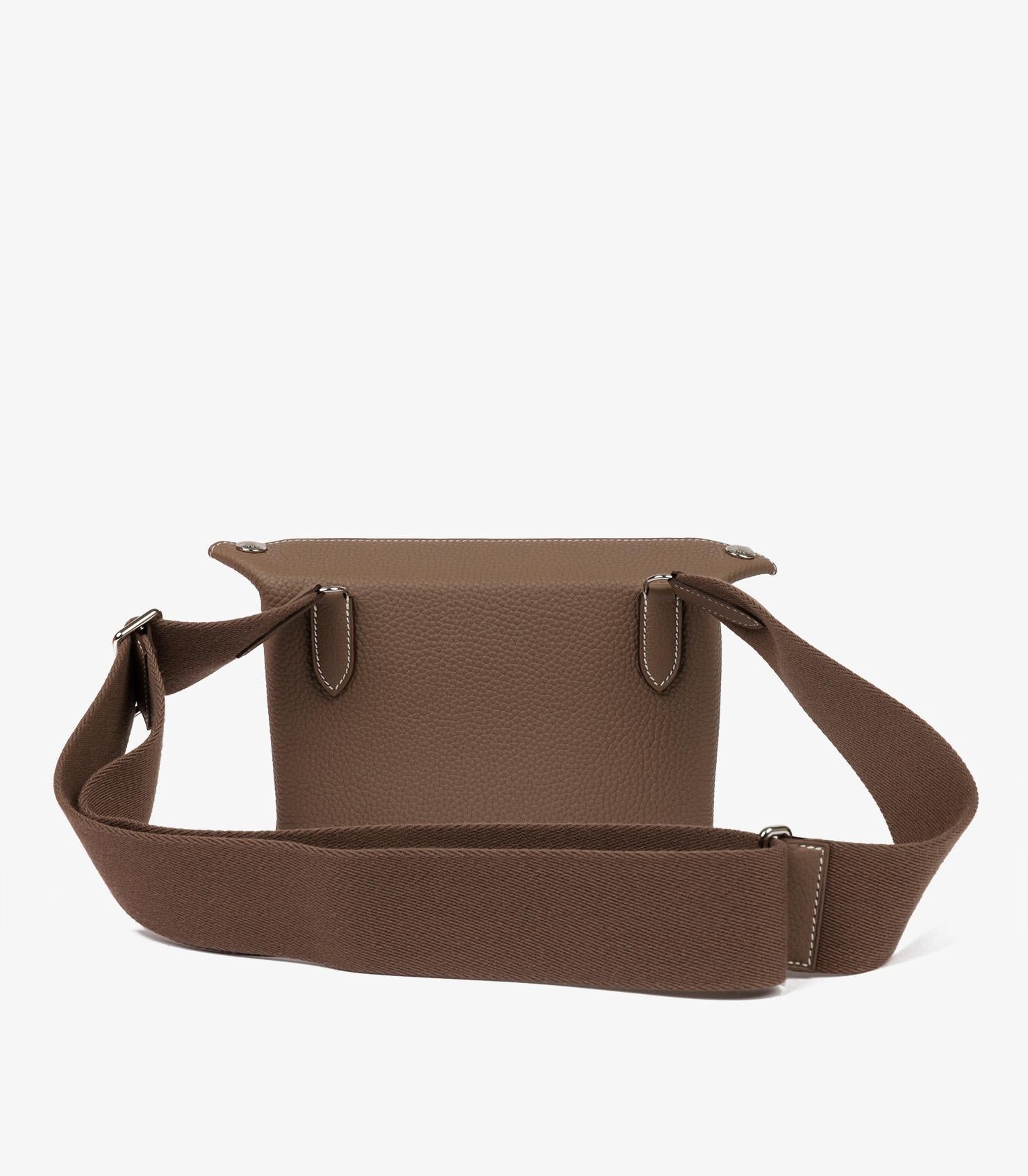 Hermès Etoupe Togo Leather Videpoches For Sale 1