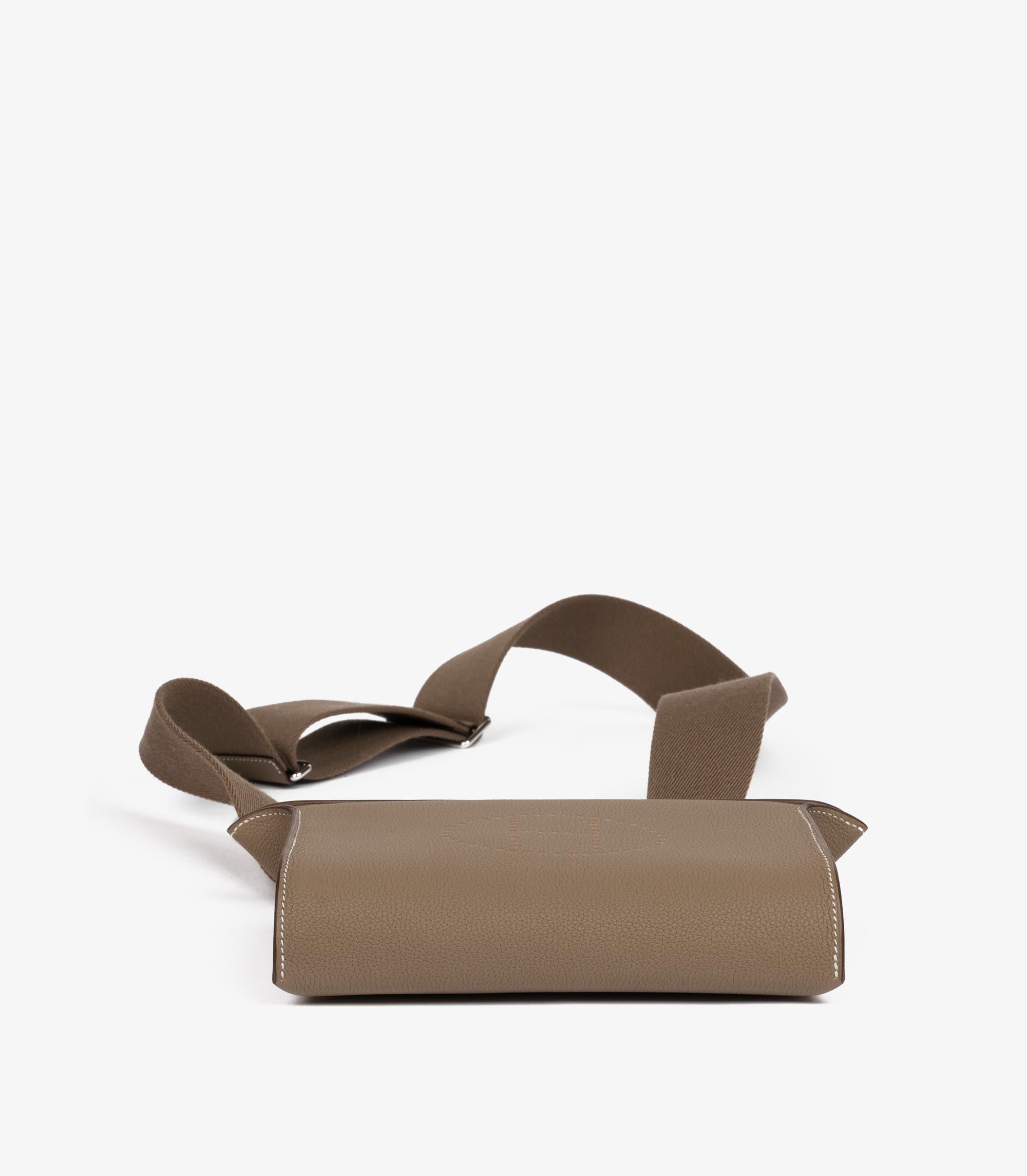Hermès Etoupe Togo Leather Videpoches For Sale 1