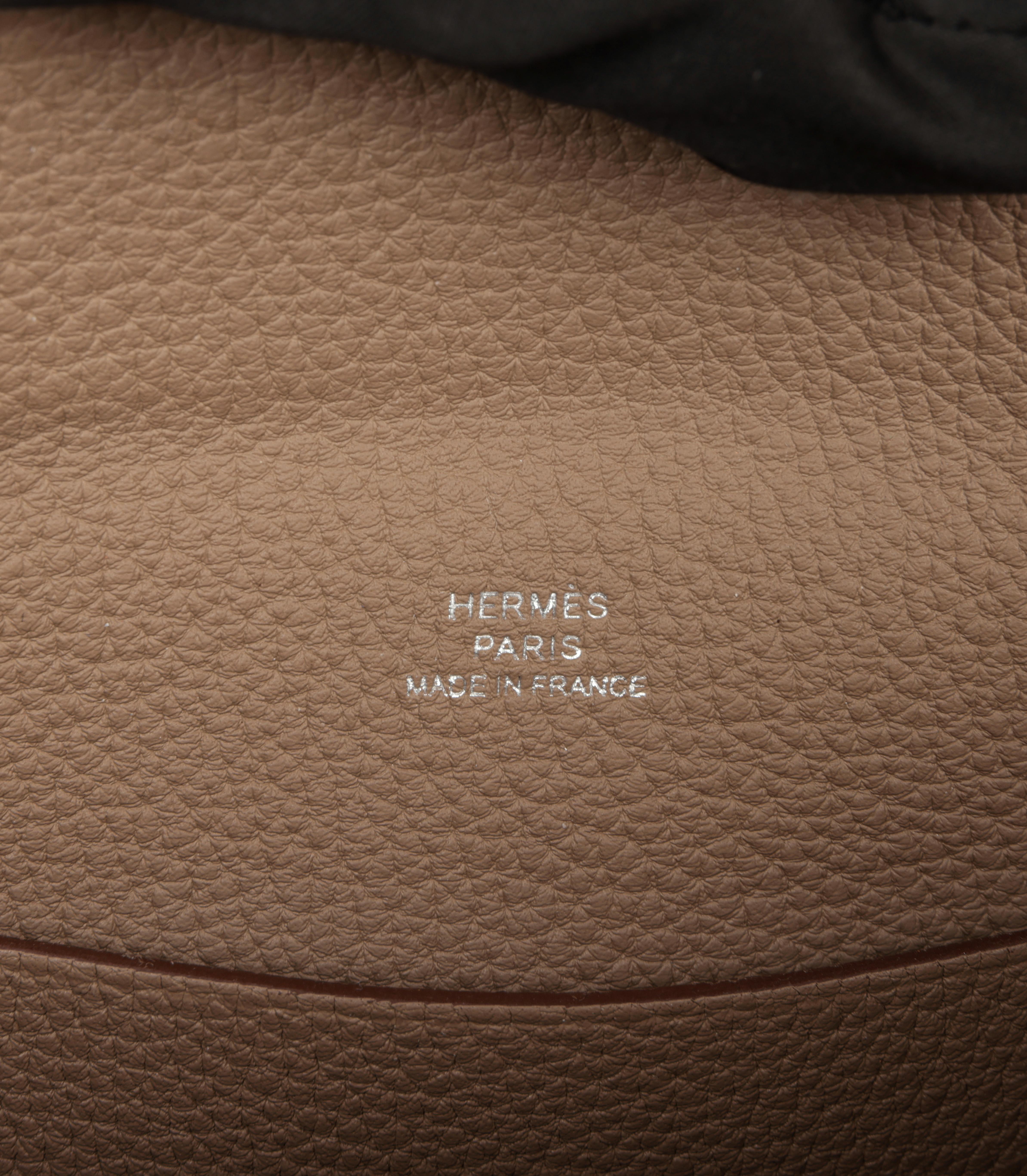 Hermès Etoupe Togo Leather Videpoches For Sale 3