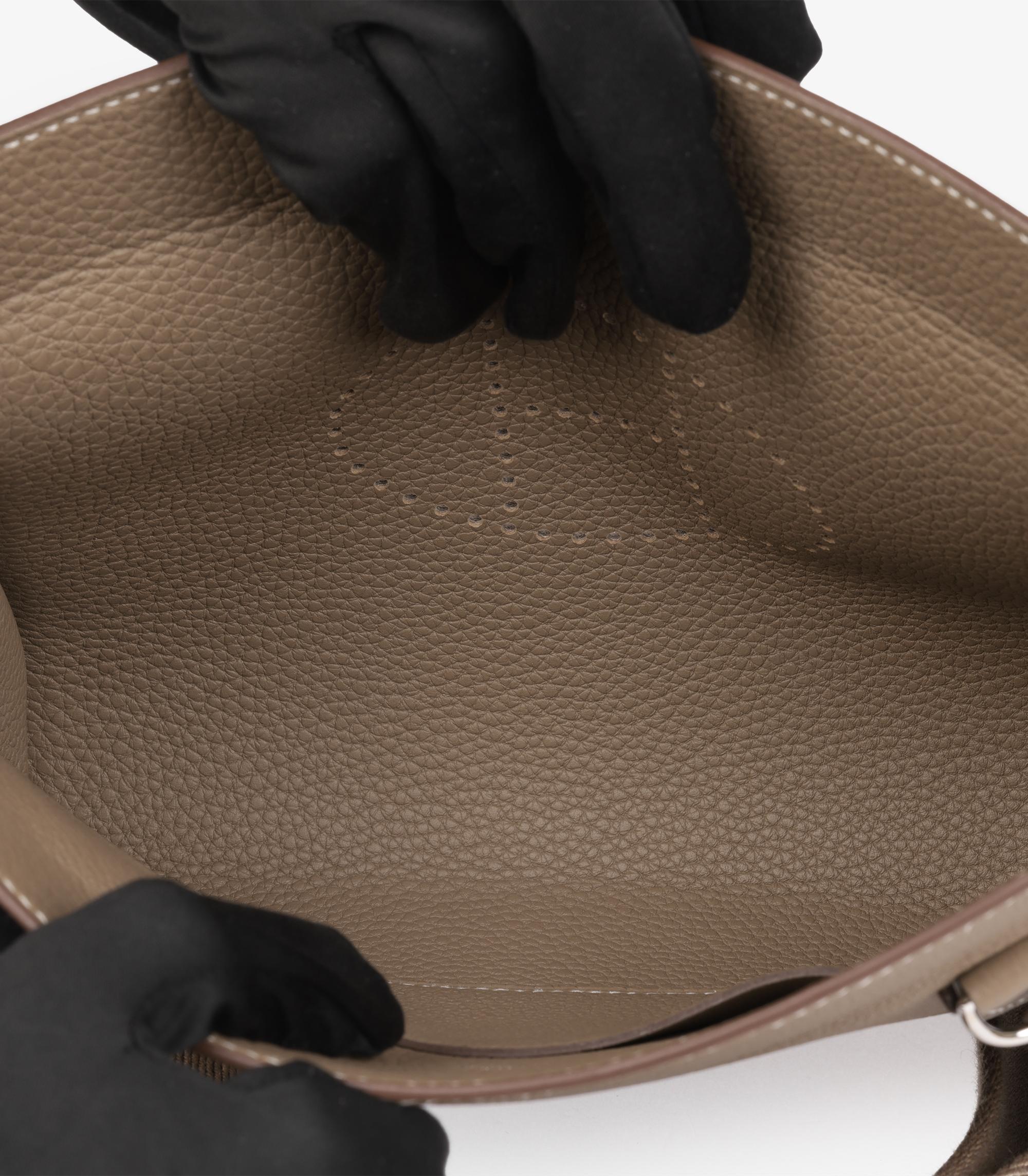 Hermès Etoupe Togo Leather Videpoches For Sale 4