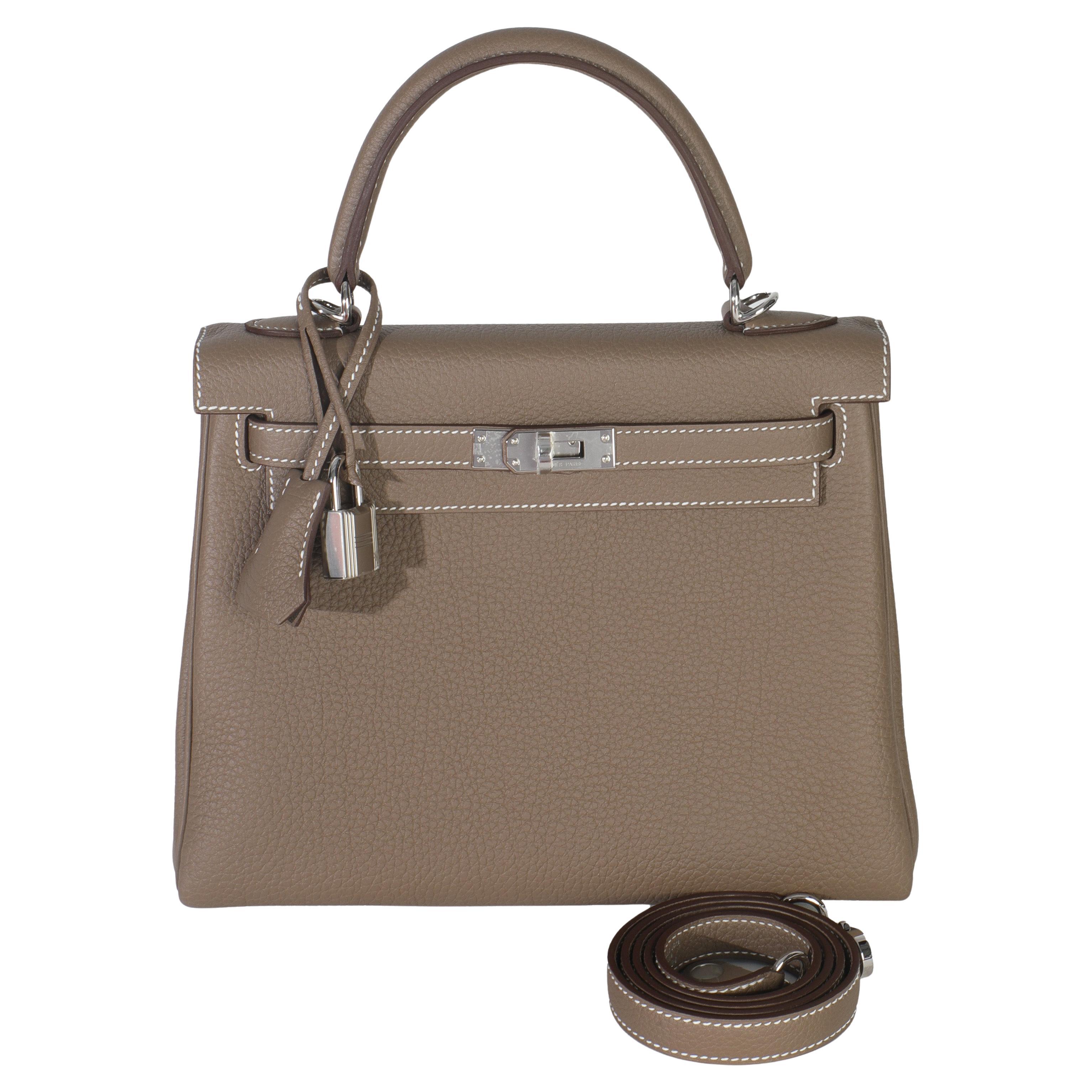 Hermès Etoupe Togo Retourne Kelly 25 PHW