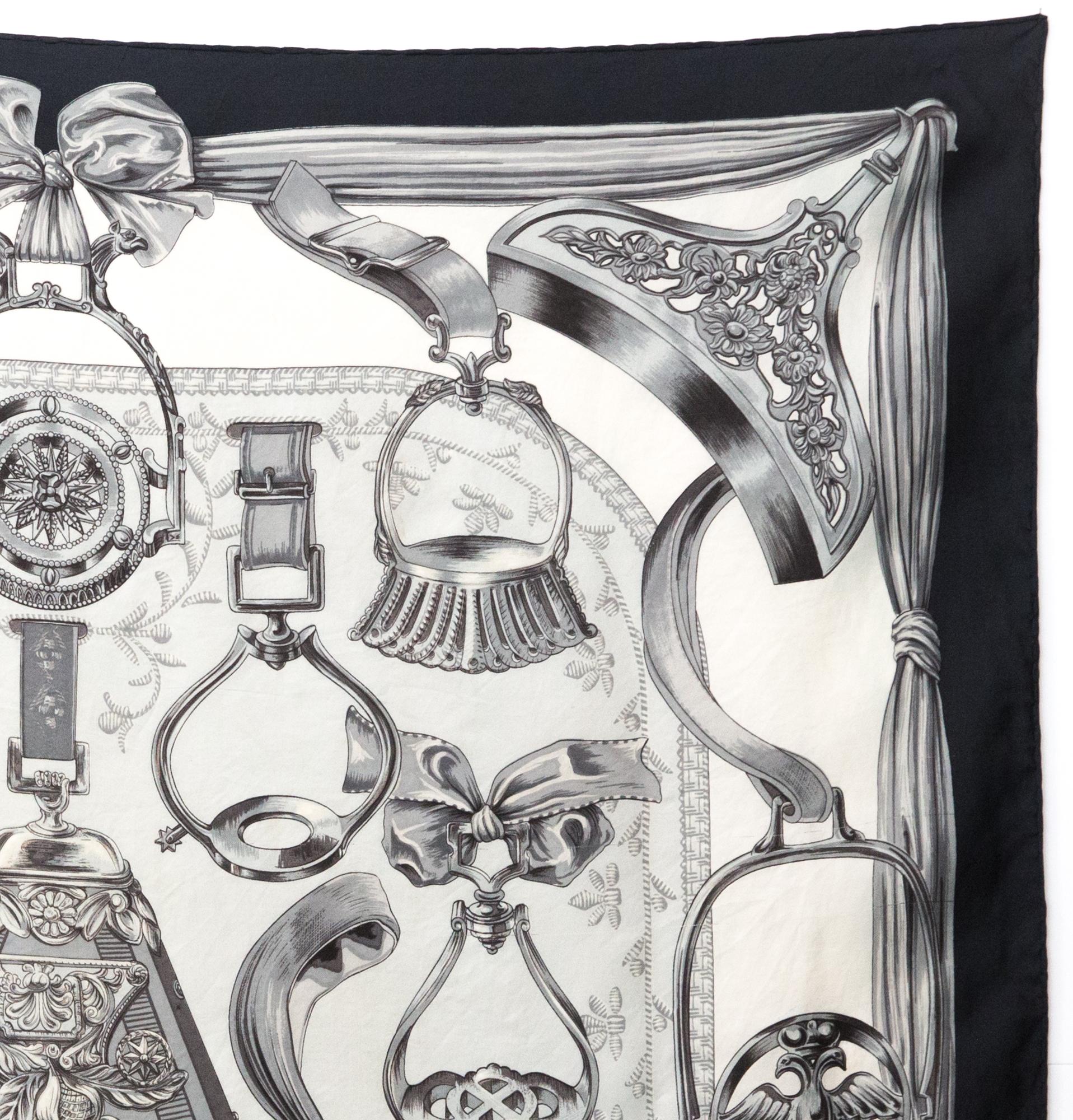 Women's or Men's Hermes Etriers F.de la Perriere Silk Scarf