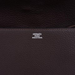 Hermes Etriviere Messenger Shoulder Bag Cacao Fjord Leather New