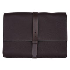 Hermès - Sac à bandoulière Etriviere Messenger Cacao Fjord en cuir:: neuf