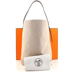 Hermes Etriviere Shoulder Bag Toile and Leather