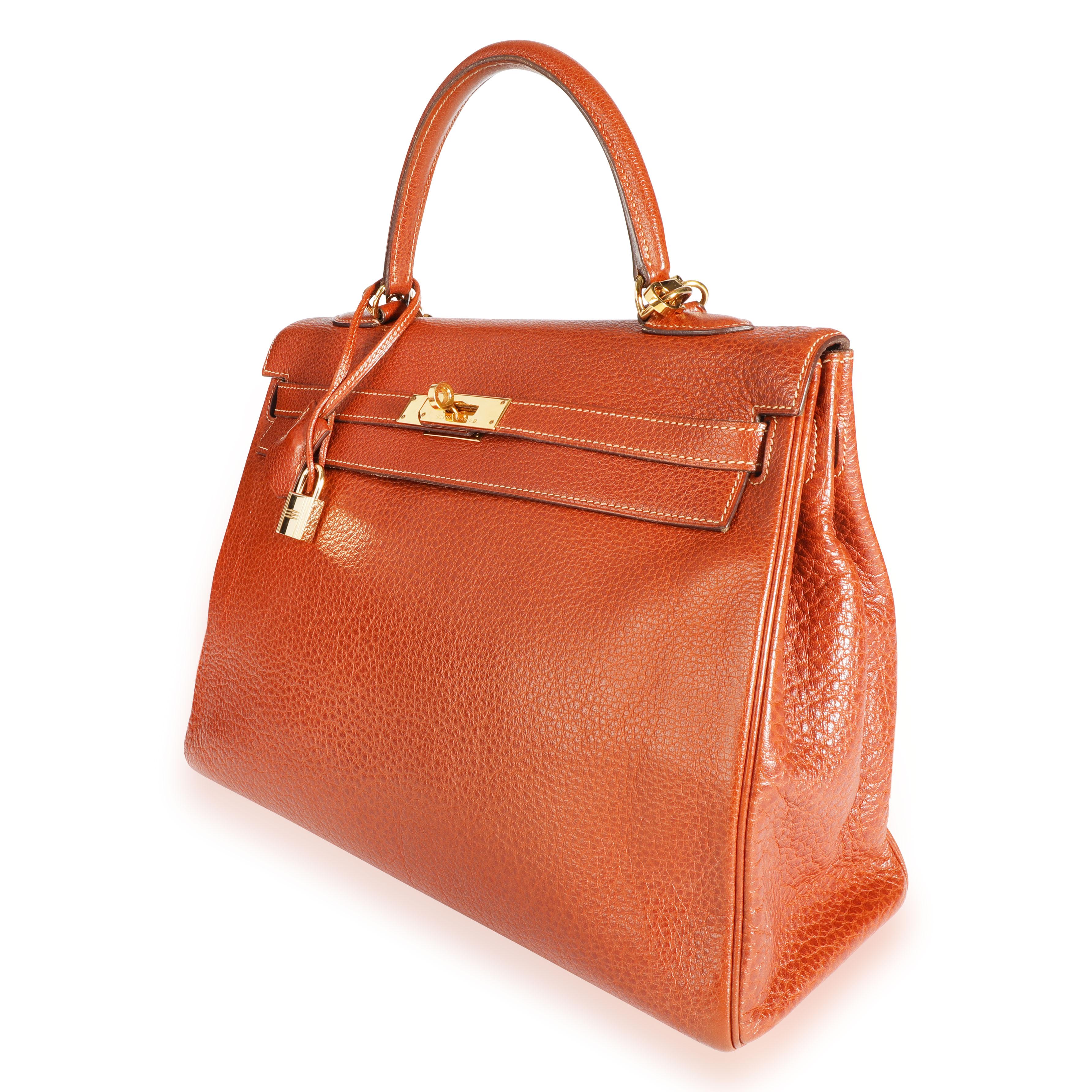 Hermès Etrusque Buffalo Leather Retourne Kelly 35 GHW 1