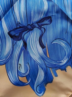 Hermès EVA by Dumas Waterproof Silk Scarf 90 cm Rare