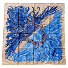 Hermès EVA by Dumas Wasserdichter Seidenschal 90 cm Selten